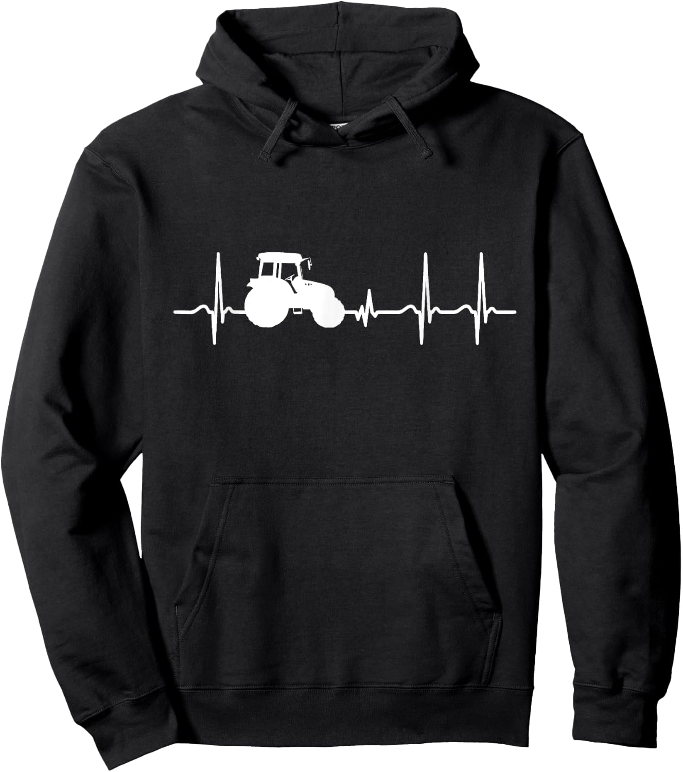 Tractor Heartbeat EKG Hoodie - Hoodie | Black