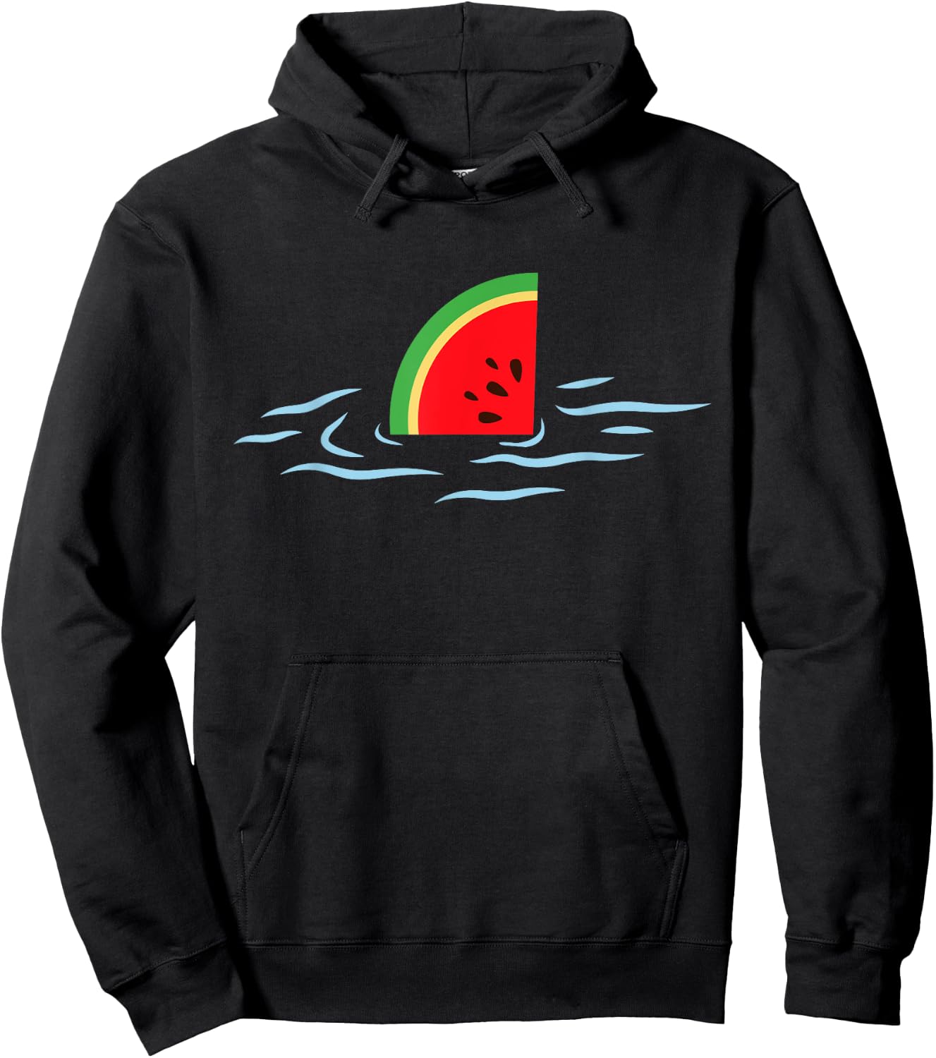 Watermelon Shark Fin Hoodie - Hoodie | Black