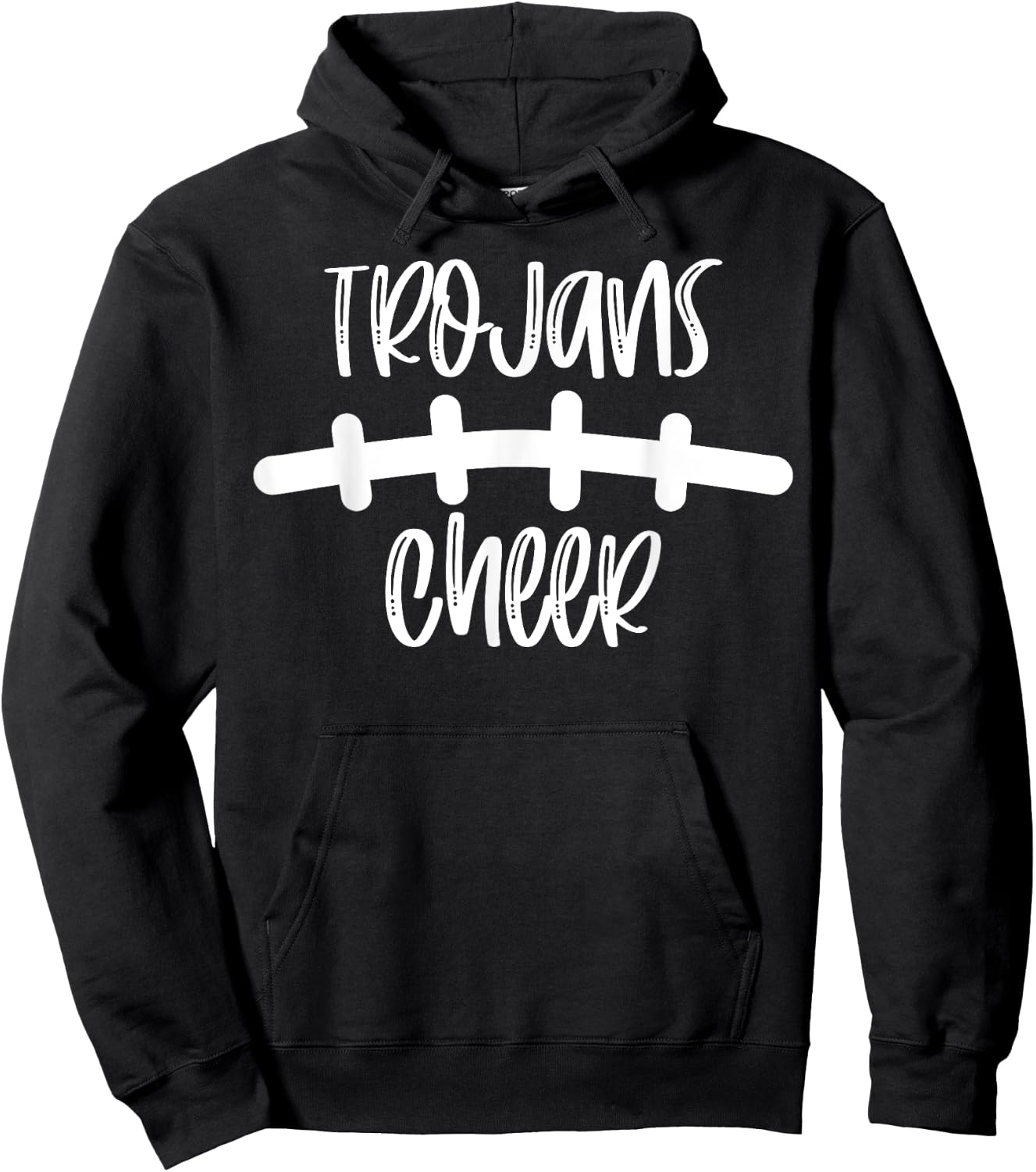 Trojans Cheer School Spirit Football Team Mascot Game Night Hoodie - Hoodie | Black