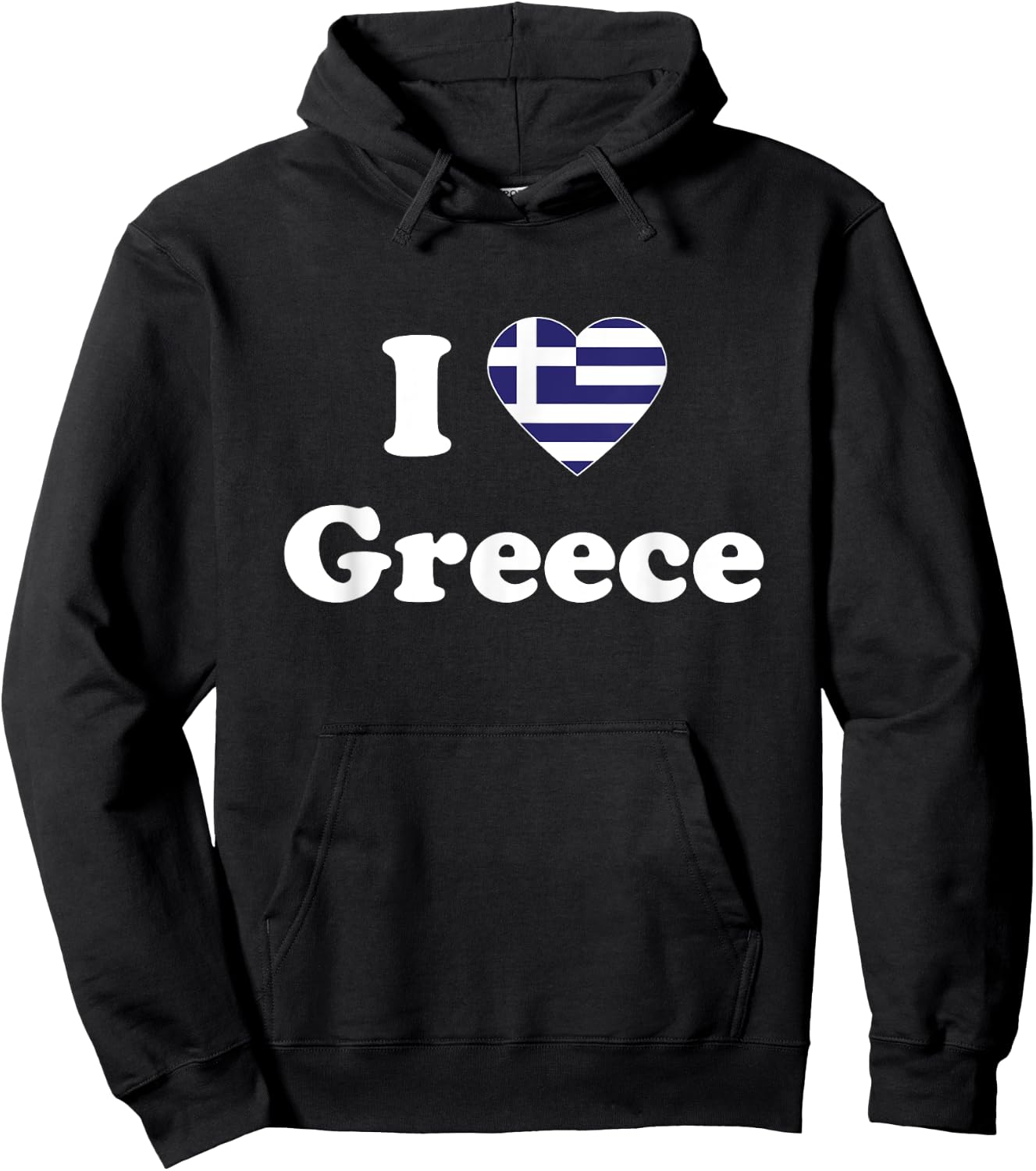 I Love Greece I Heart Greece Greek Hoodie - Hoodie | Black