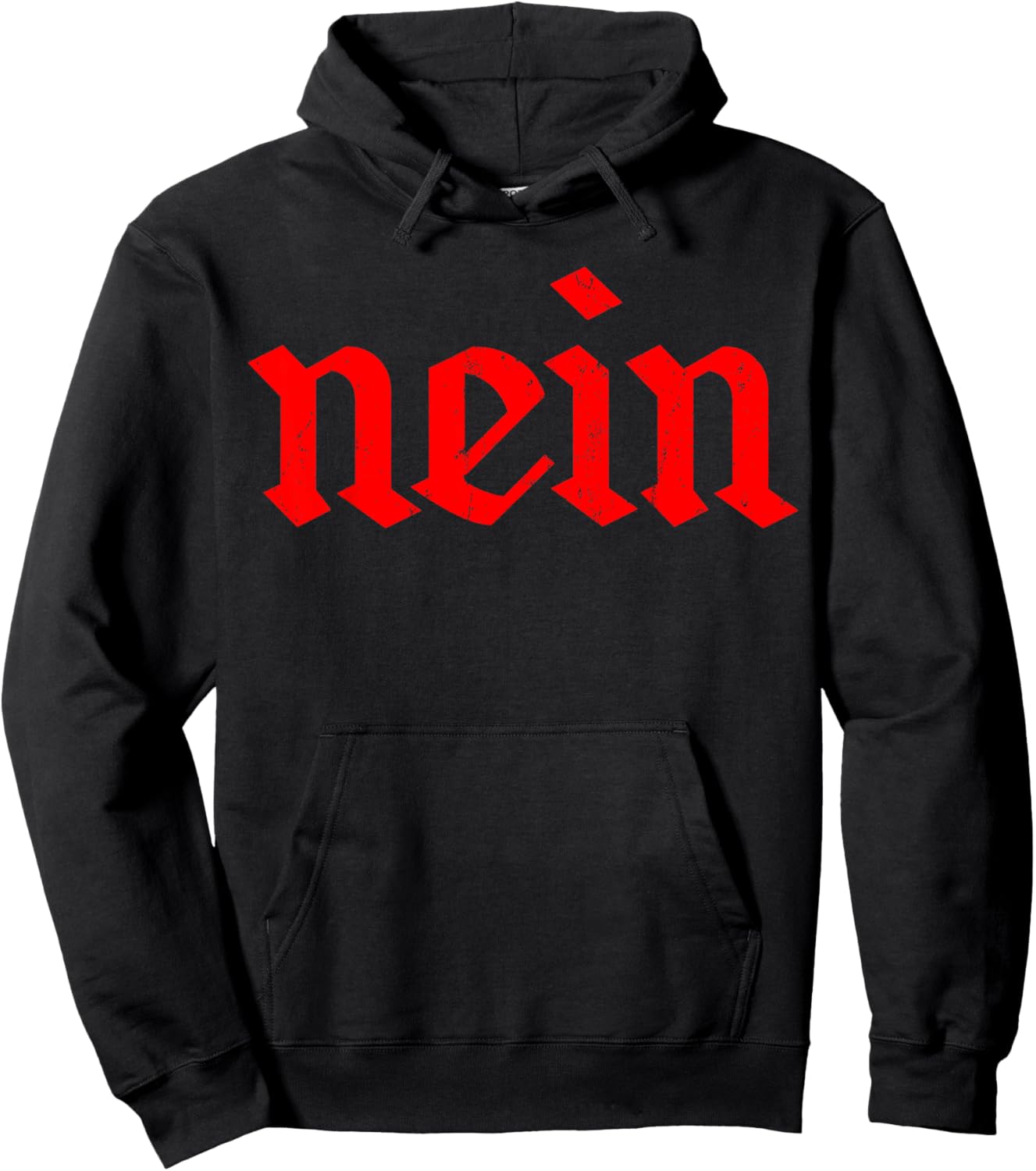 Nein German No Funny Kids Saying Germany Vintage Distressed Hoodie - Hoodie | Black