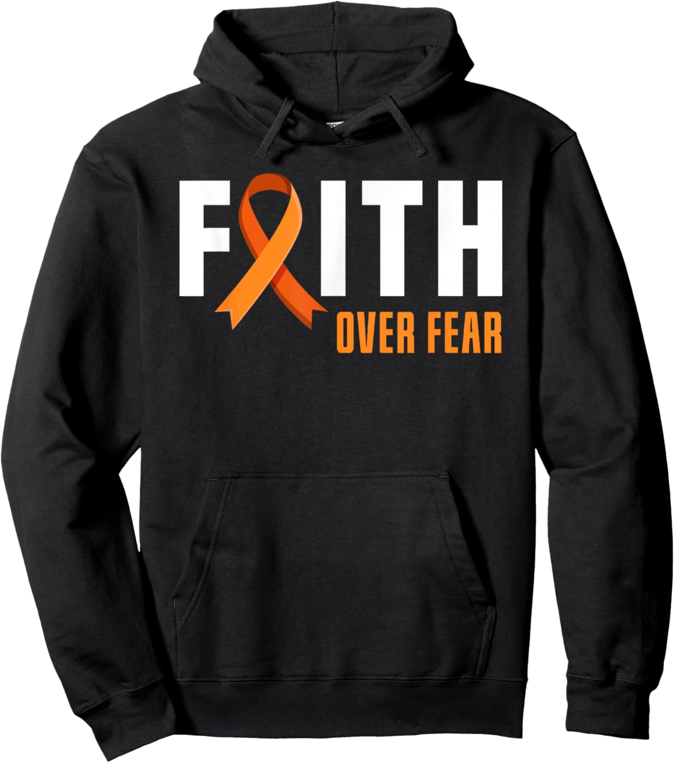 Leukemia Warrior Faith Fear God Leukemia Cancer Awareness Hoodie - Hoodie | Black