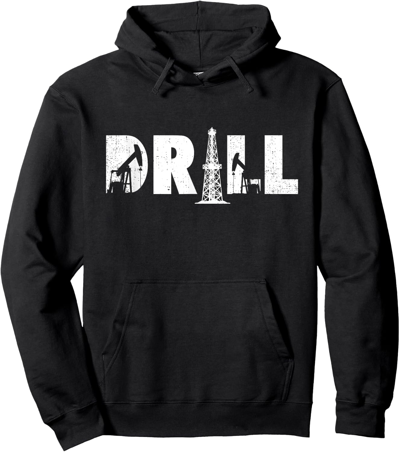 Oil Rig Drill Oilfield Worker Oildrilling Man Oilman Driller Hoodie - Hoodie | Black