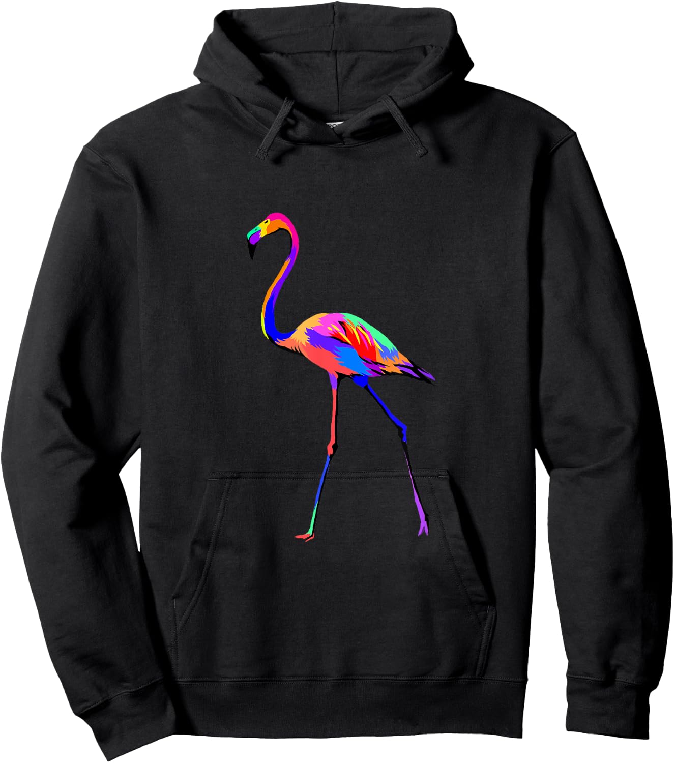 Pop Art Flamingo Shirt Colorful Animal Bird Lover Birder Hoodie - Hoodie | Black