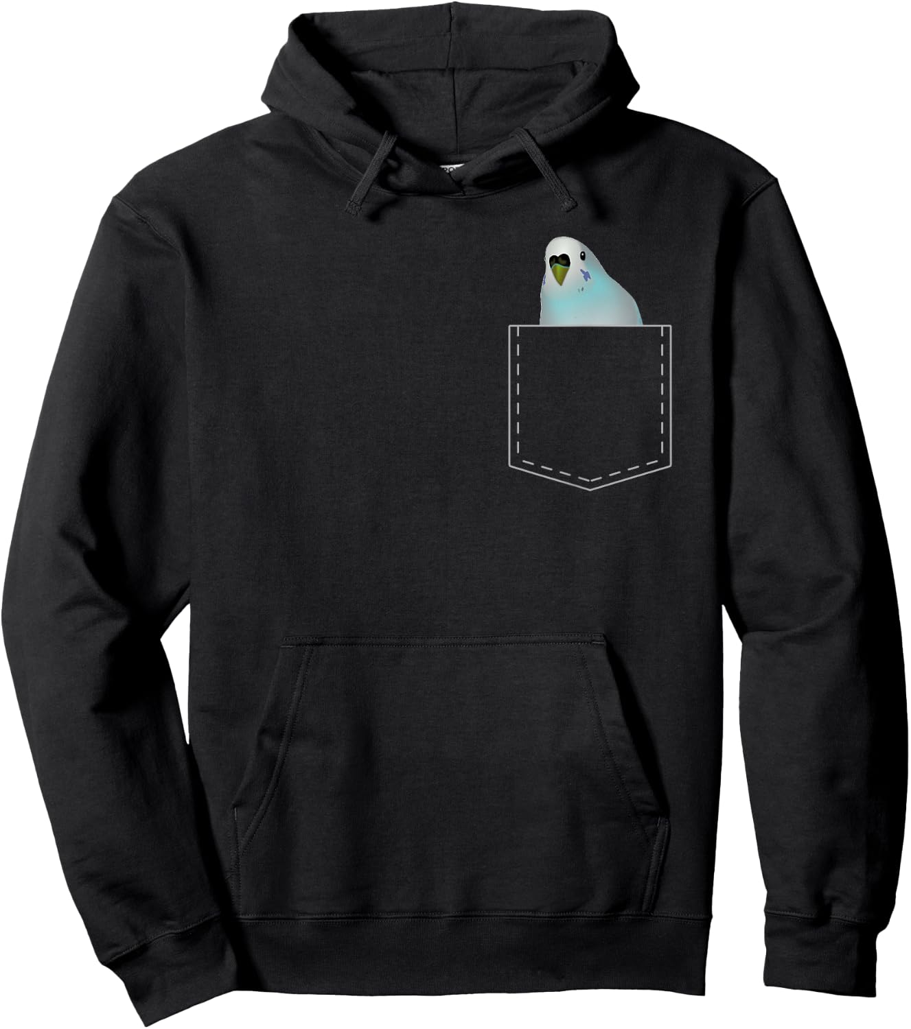 Cute Pocket Budgie T Shirt Parakeet Parrot Lover Gift Hoodie - Hoodie | Black