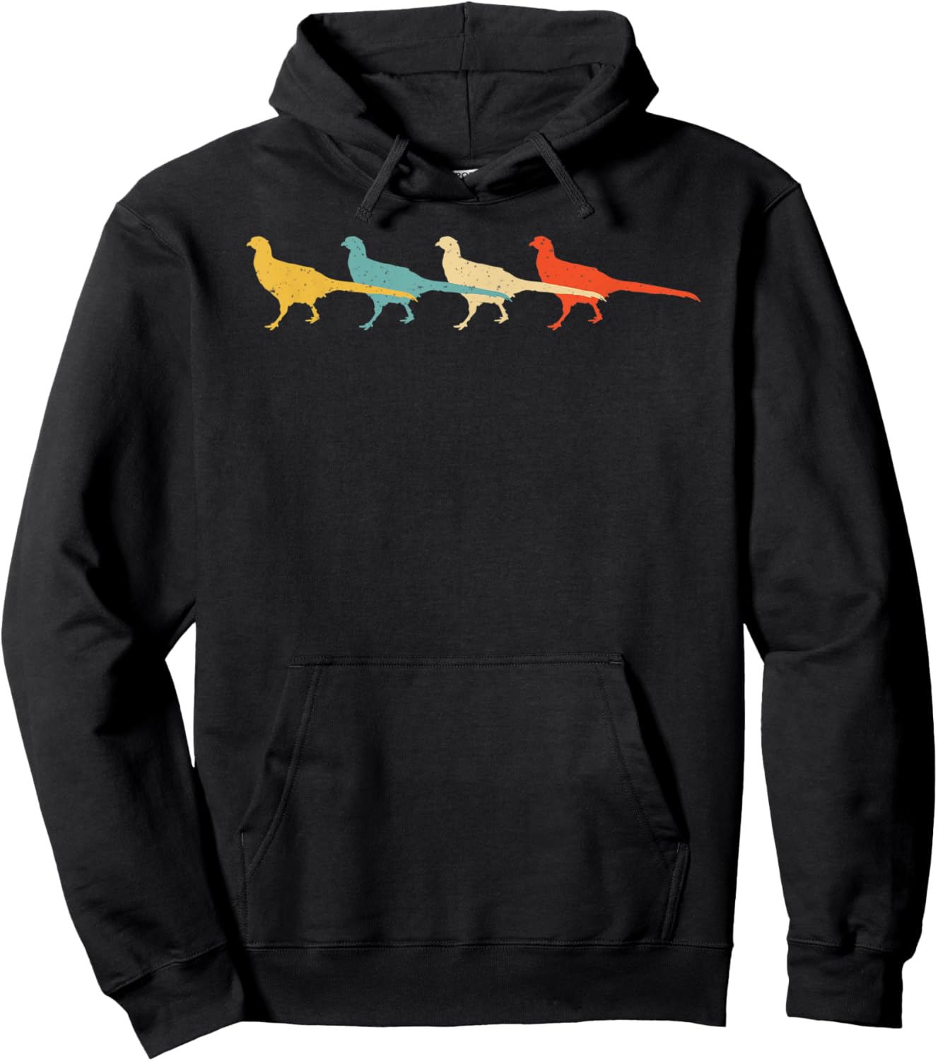 Pheasant Vintage Retro Bird Monal Animal Lover 60s 70s Gift Hoodie - Hoodie | Black