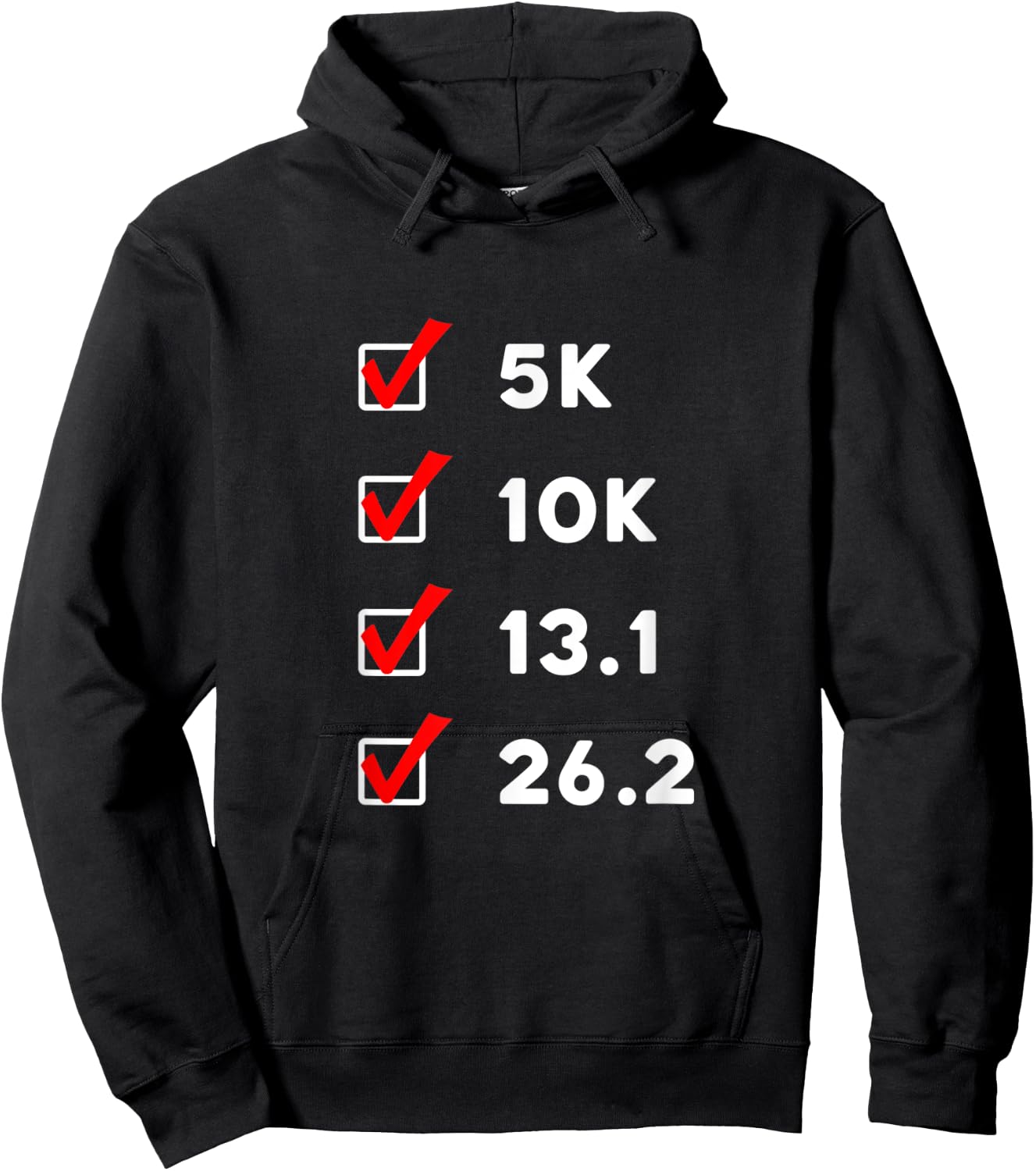 5k 10k 13.1 26.2 Running Lover Road Race Runner Achievement Hoodie - Hoodie | Black