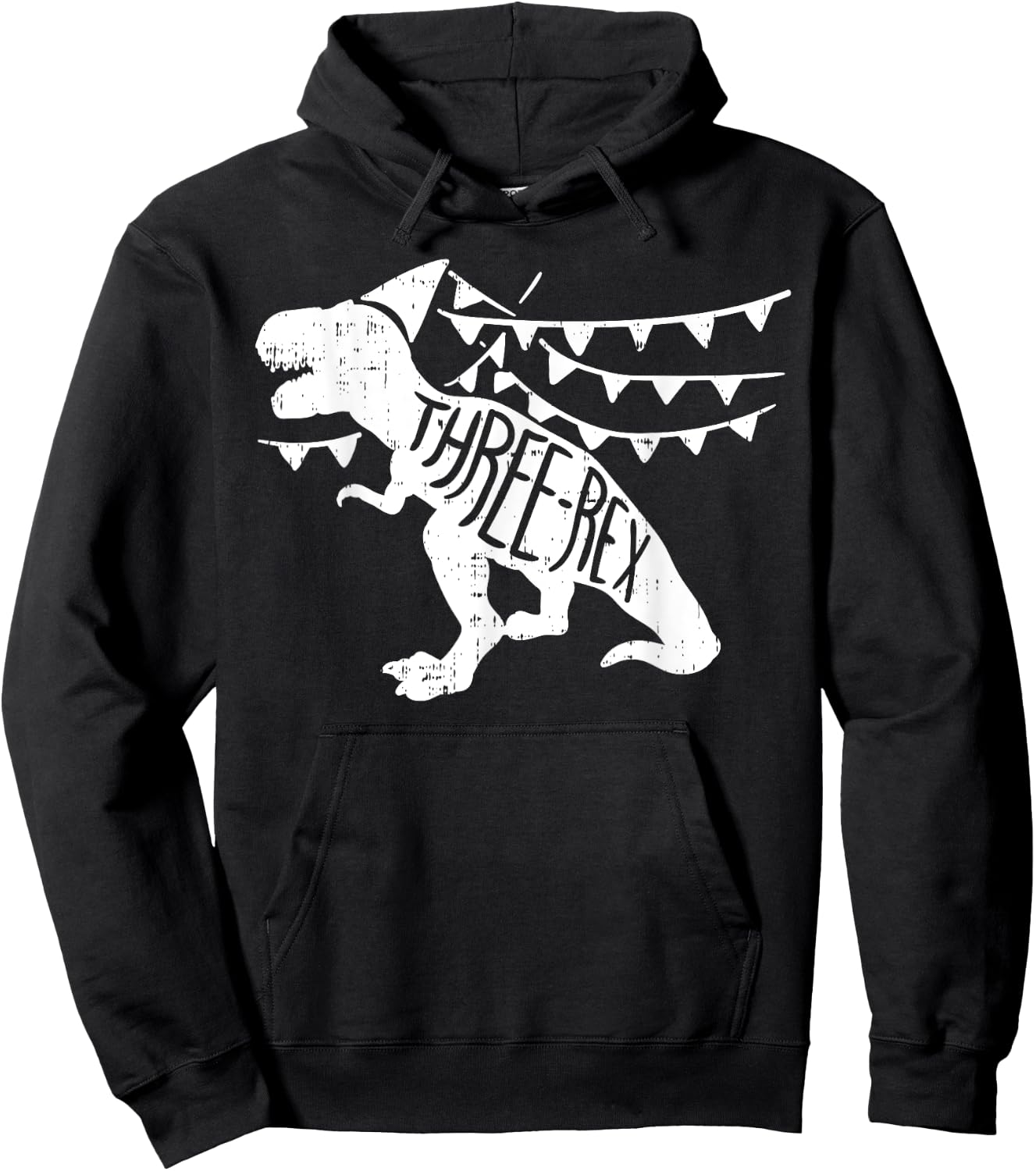 Three Rex Funny Trex Dinosaur 3rd Birthday Party Kids Hoodie - Hoodie | Black