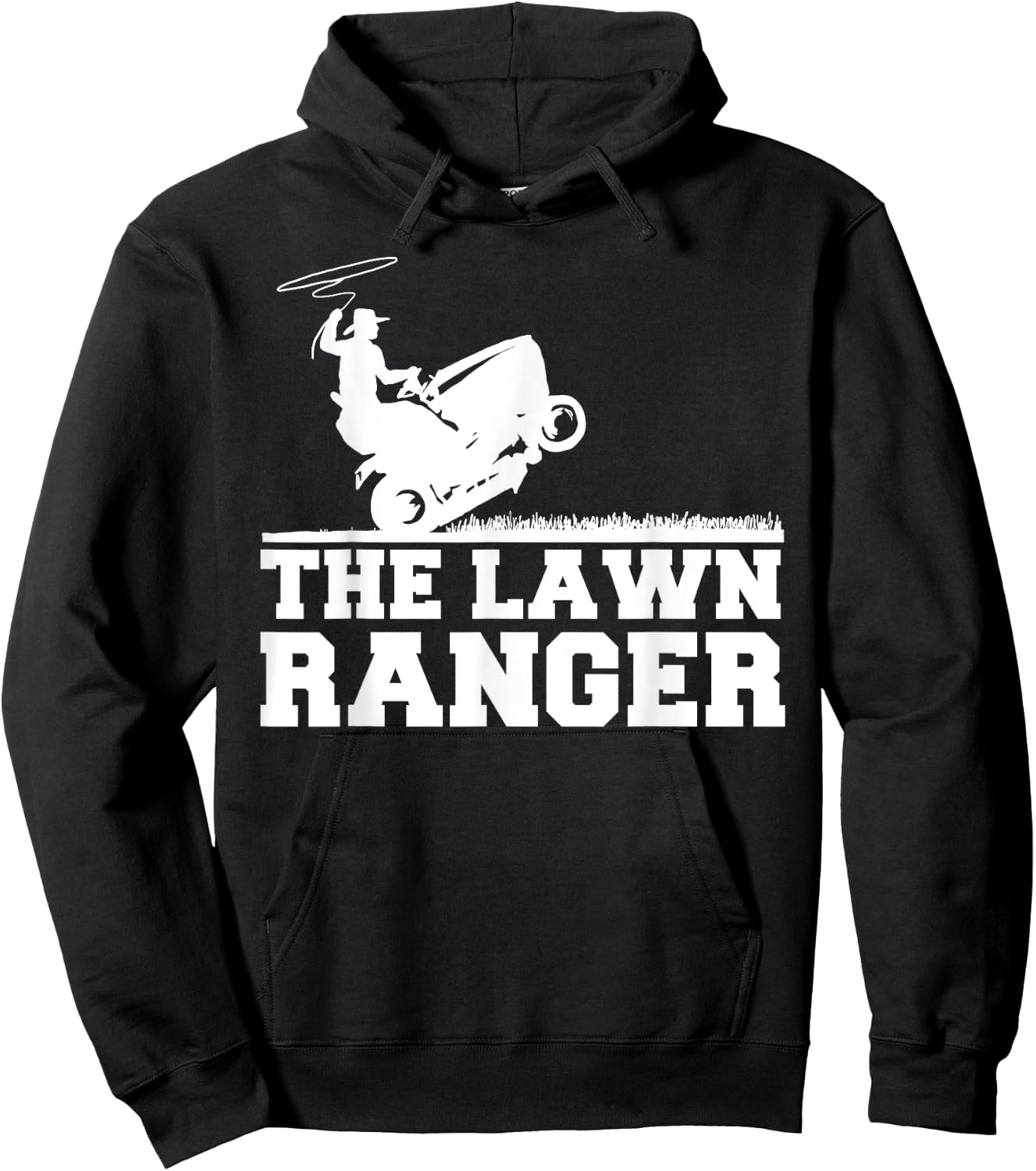 The Lawn Ranger funny Grass Cutting Mowing Hoodie - Hoodie | Black