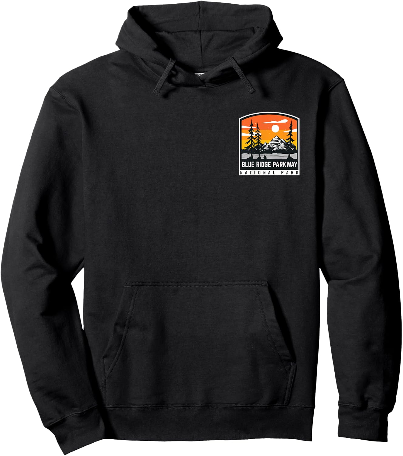Vintage Blue Ridge Parkway North Carolina Nature Hiking Trip Hoodie - Hoodie | Black