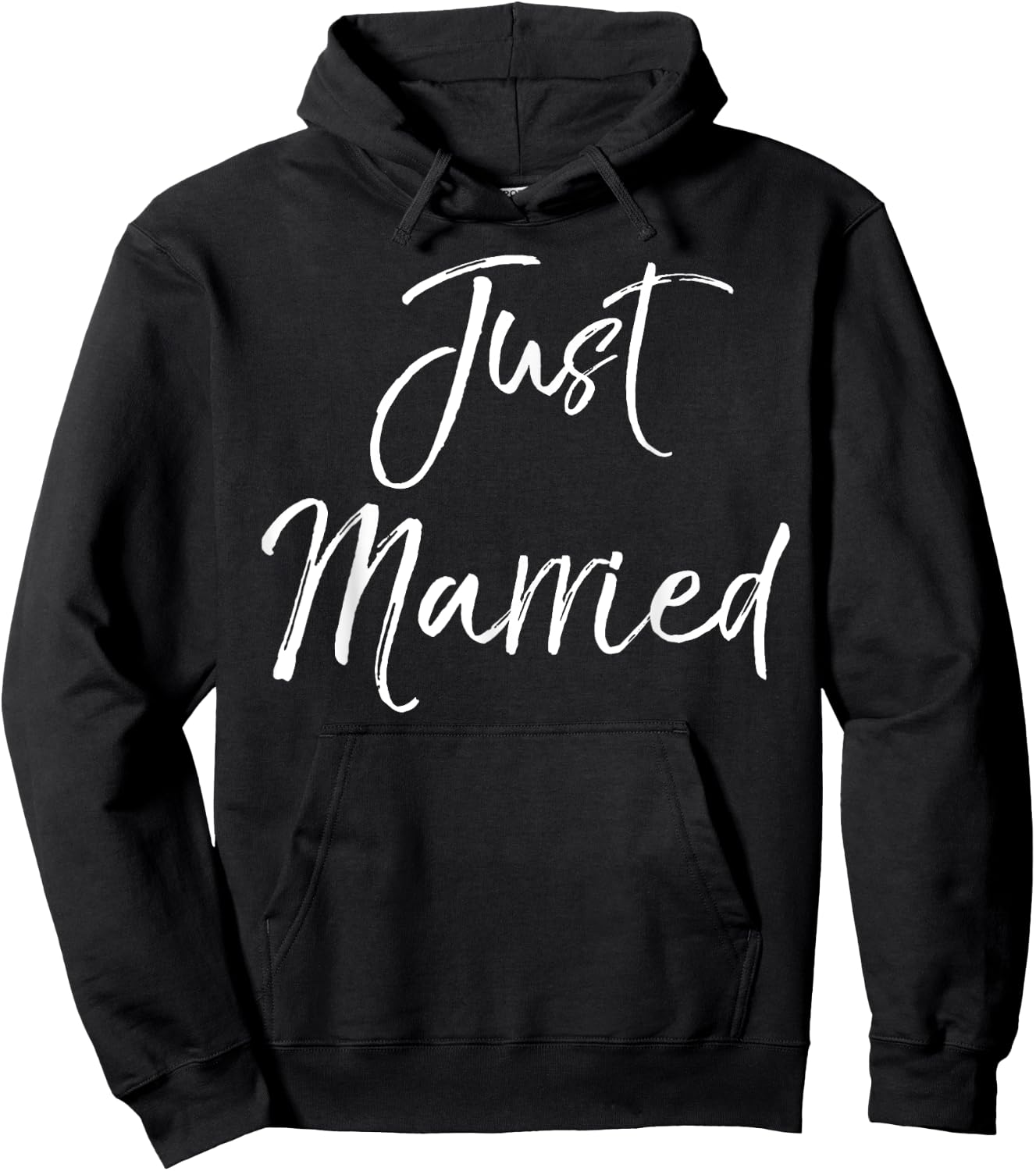 Just Married Shirt Cute Wedding Shirt for Couples After Hoodie - Hoodie | Black