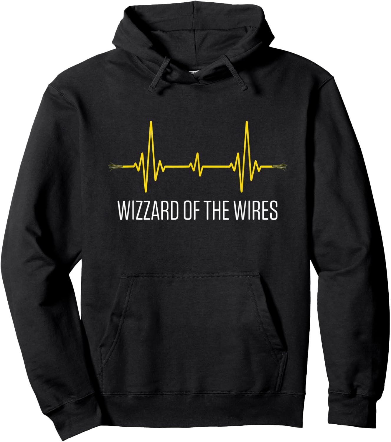 Heartbeat Wizard of Wires Electrical Specialist Hoodie - Hoodie | Black