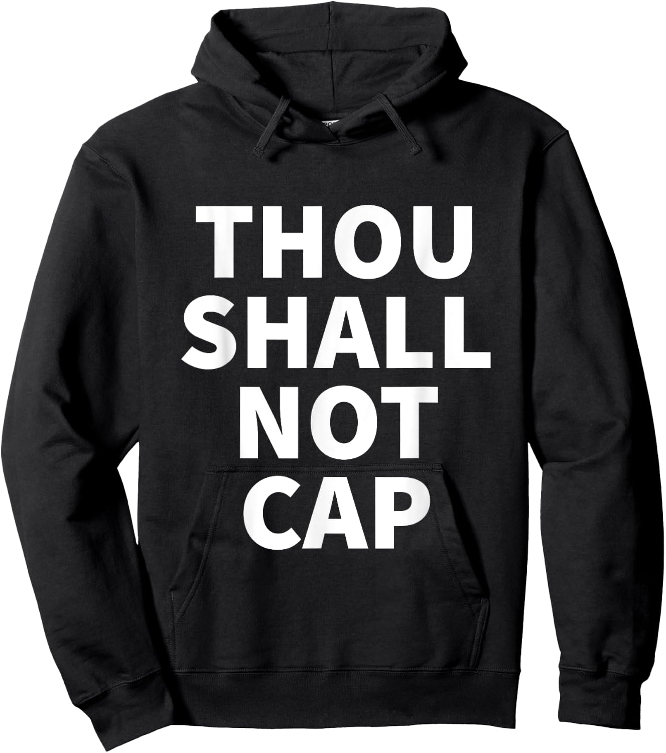 Thou Shall Not Cap Hoodie - Hoodie | Black