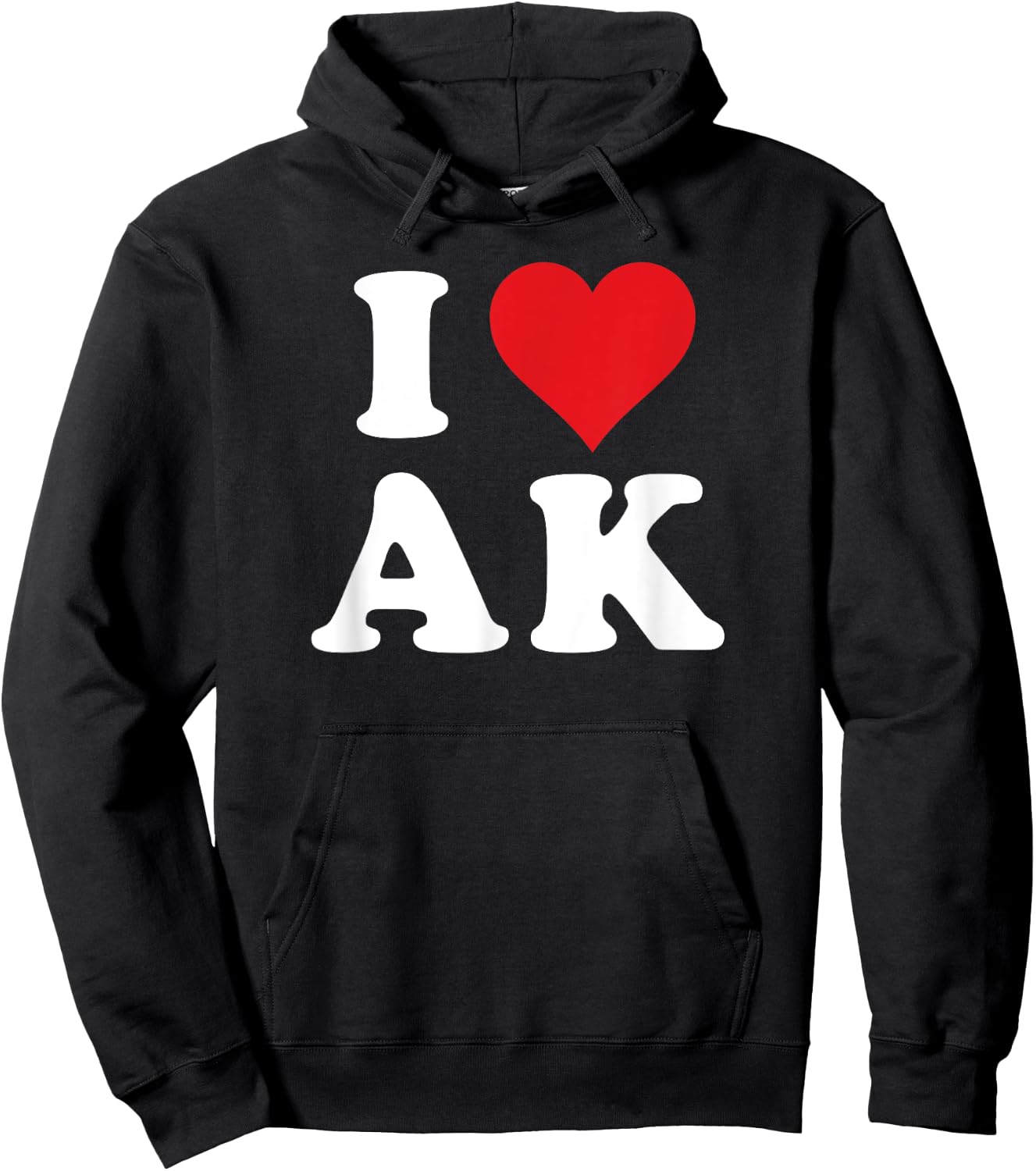 I Heart AK Initials I Love A.K. First And Last Name A K Hoodie - Hoodie | Black