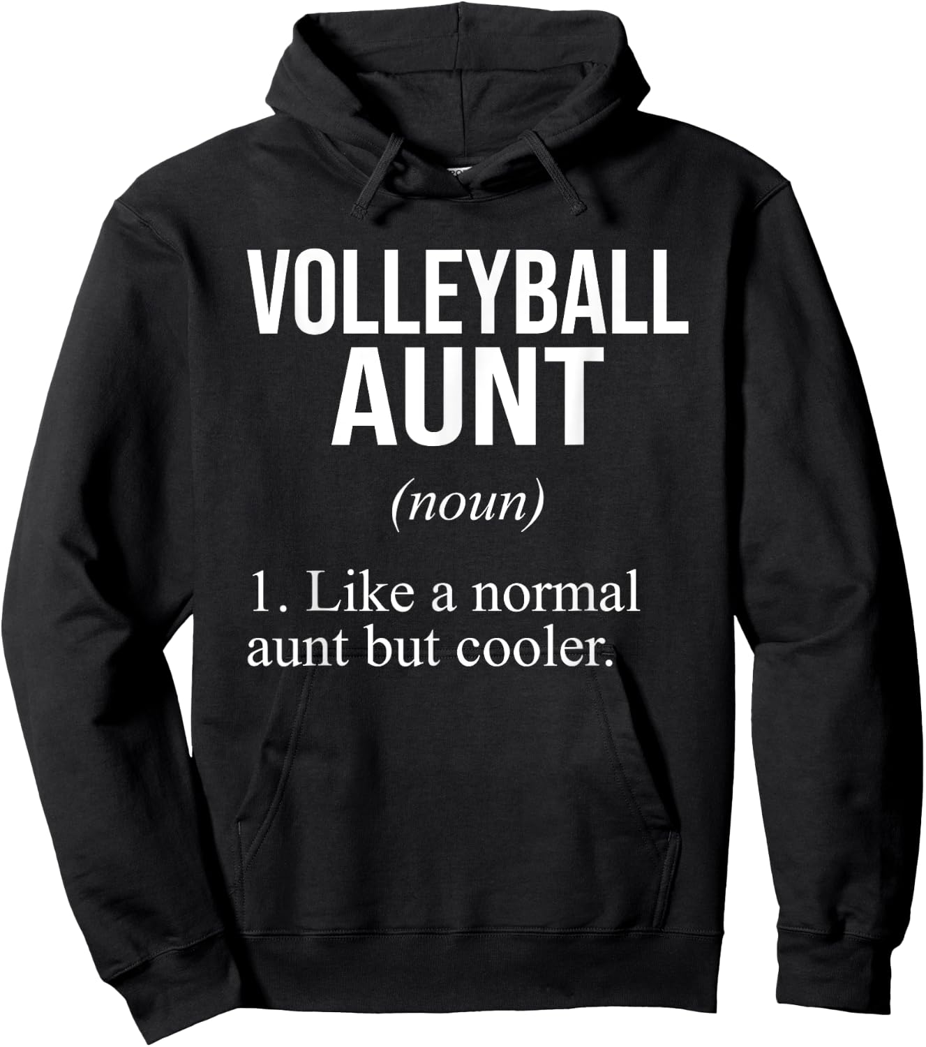 Volleyball Aunt - Funny Aunt Volleyball Definition Auntie Hoodie - Hoodie | Black