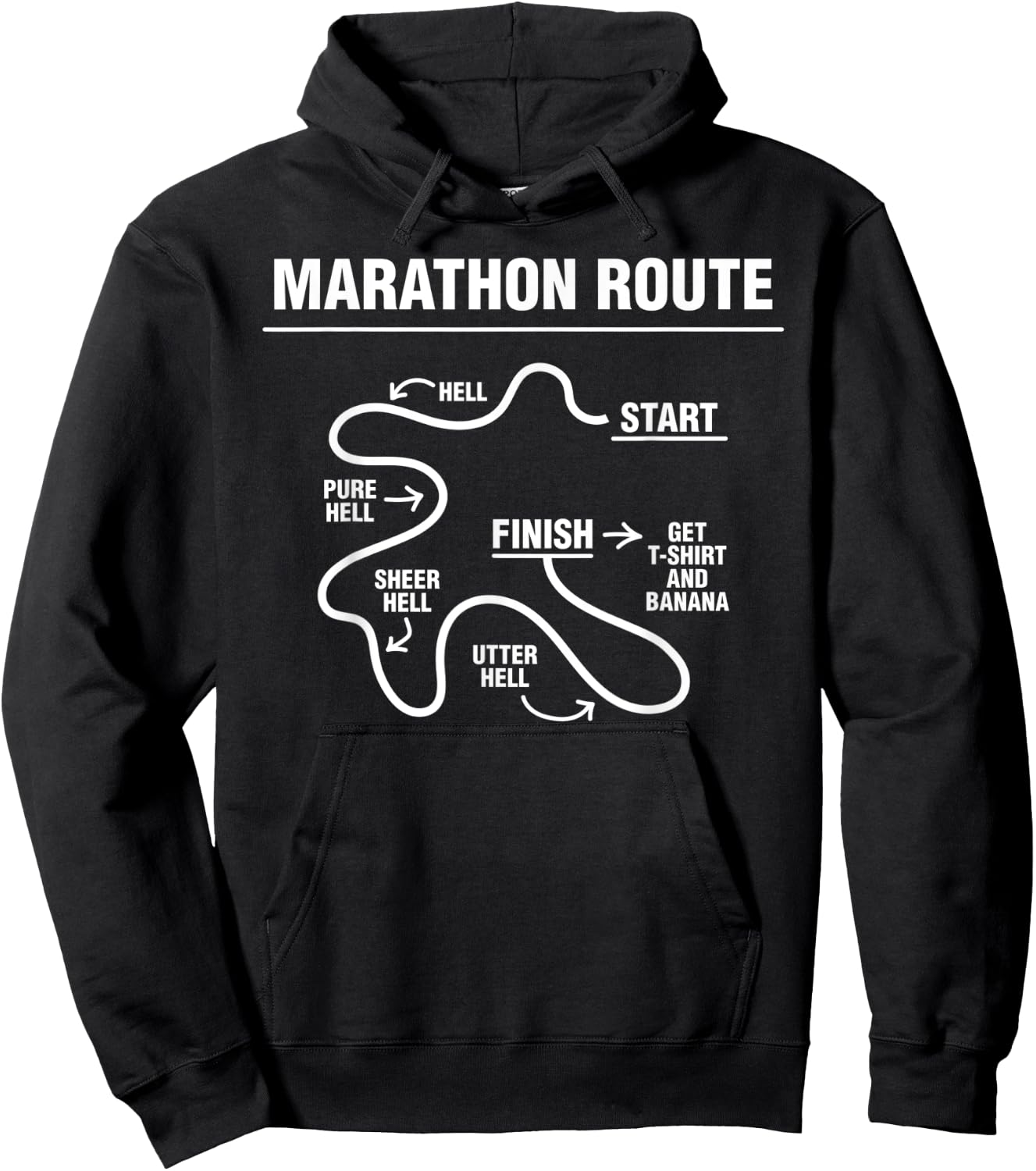 Funny Marathon Hoodie - Hoodie | Black