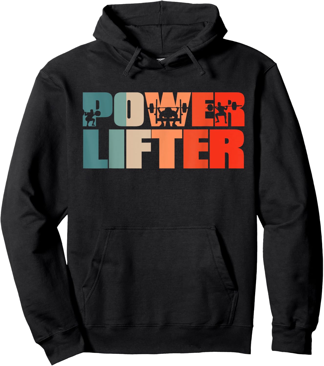 Retro Powerlifting Gym Weightlifting - Vintage Powerlifter Hoodie - Hoodie | Black