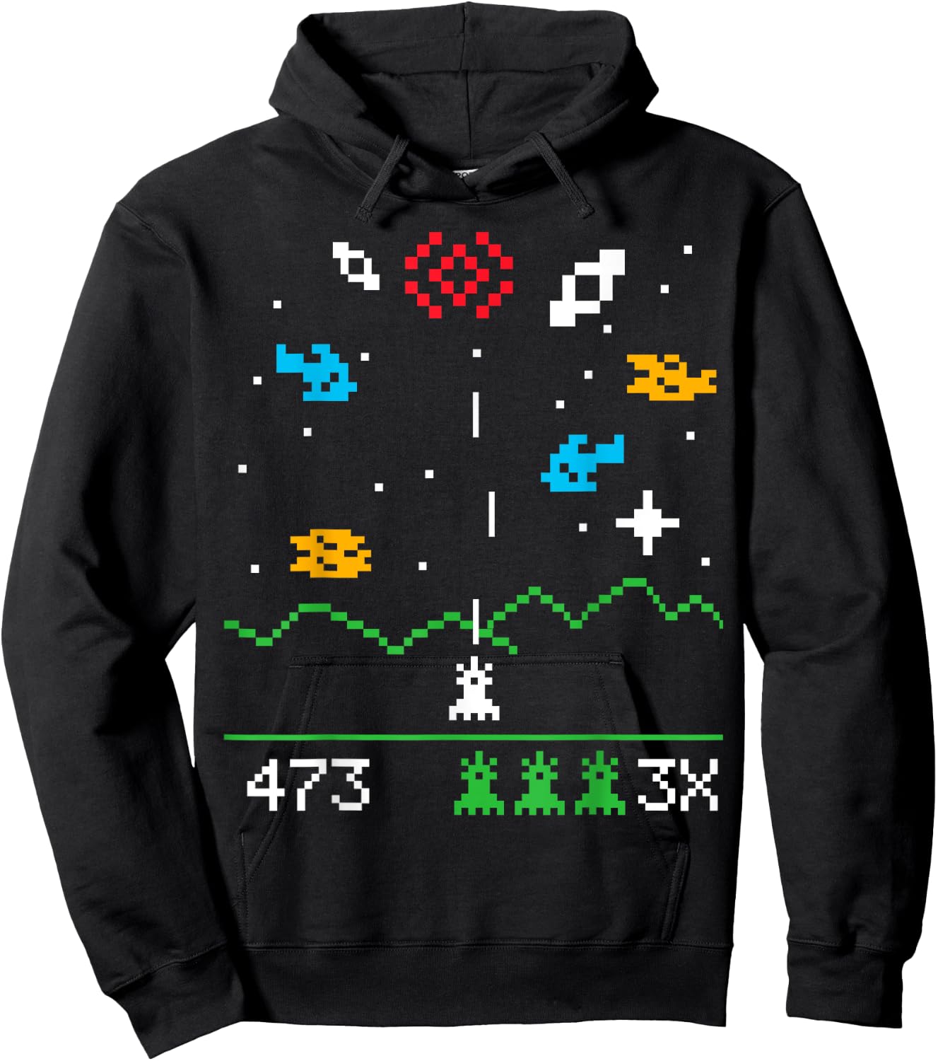 Sheldon Nerdy Vintage Astro Attack Video Gamer Geek Gift Hoodie - Hoodie | Black