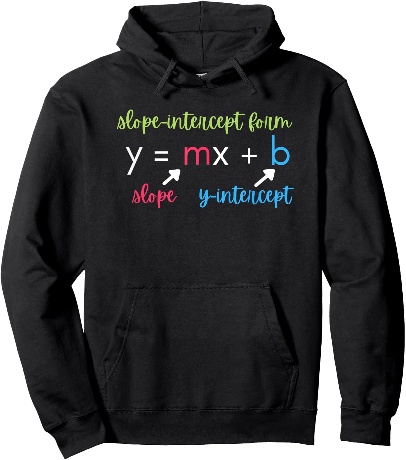 Math Teacher Slope Intercept Form Algebra Women Hoodie - Hoodie | Black