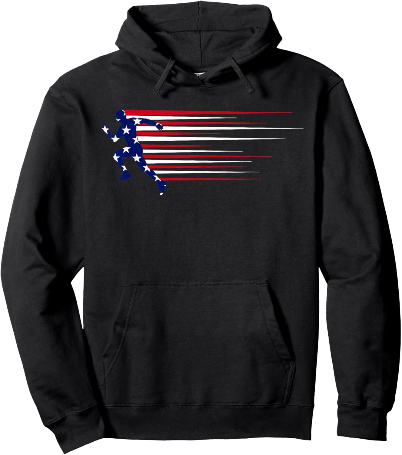 Best USA American Flag Track And Field Gift Team Men Women Hoodie - Hoodie | Black