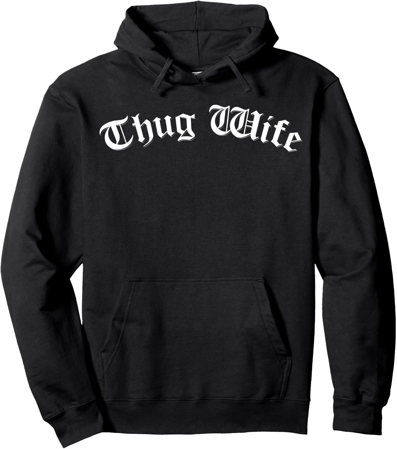 Thug Wife Funny Women's Gangster Wife Rap Mom Mother's Day Hoodie - Hoodie | Black