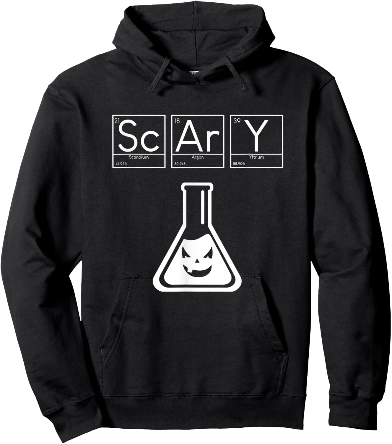 Scary periodic table halloween science Hoodie - Hoodie | Black