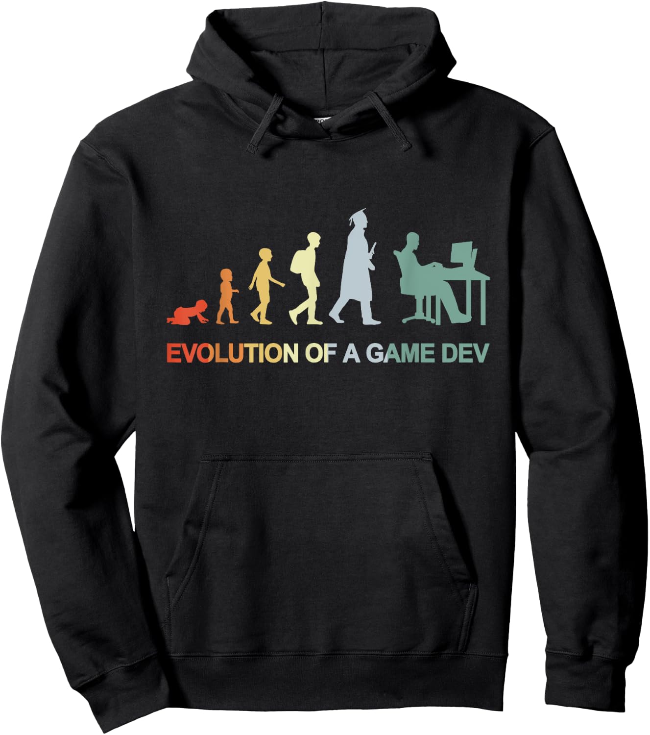 Vintage Game Development Evolution Video Game Producer Hoodie - Hoodie | Black
