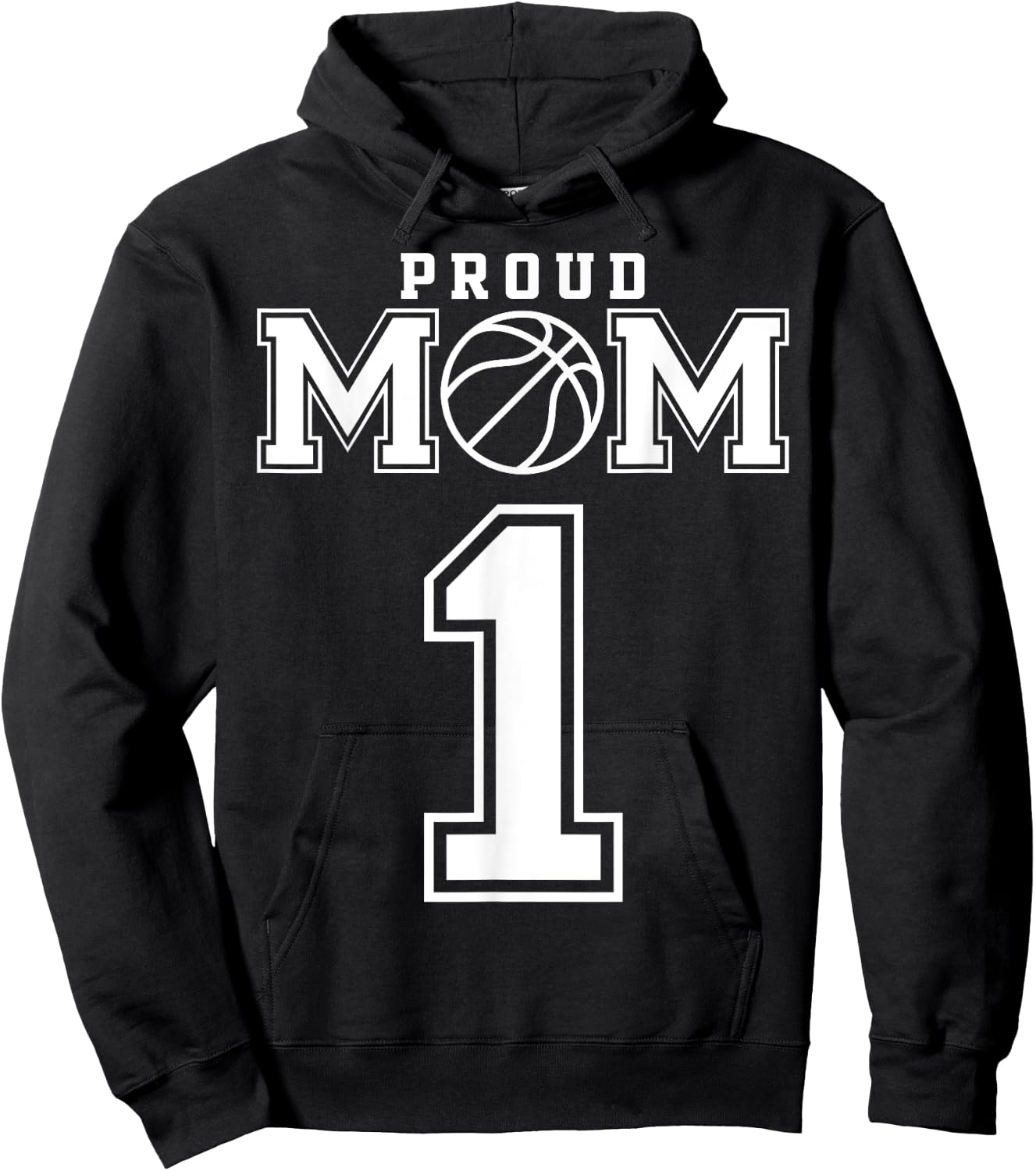 Number 1 Custom Proud Basketball Mom Personalized Hoodie - Hoodie | Black