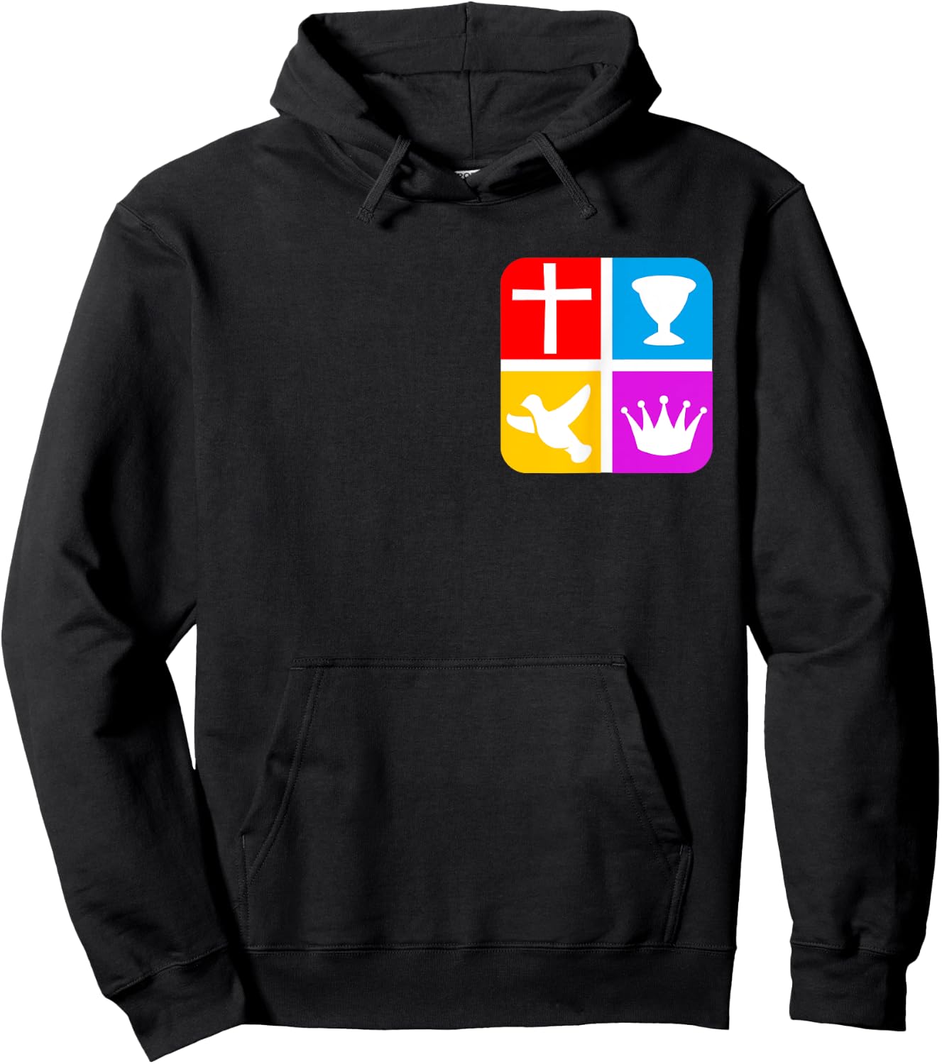 Foursquare Gospel Pentecostalism Church Logo Christianity Hoodie - Hoodie | Black