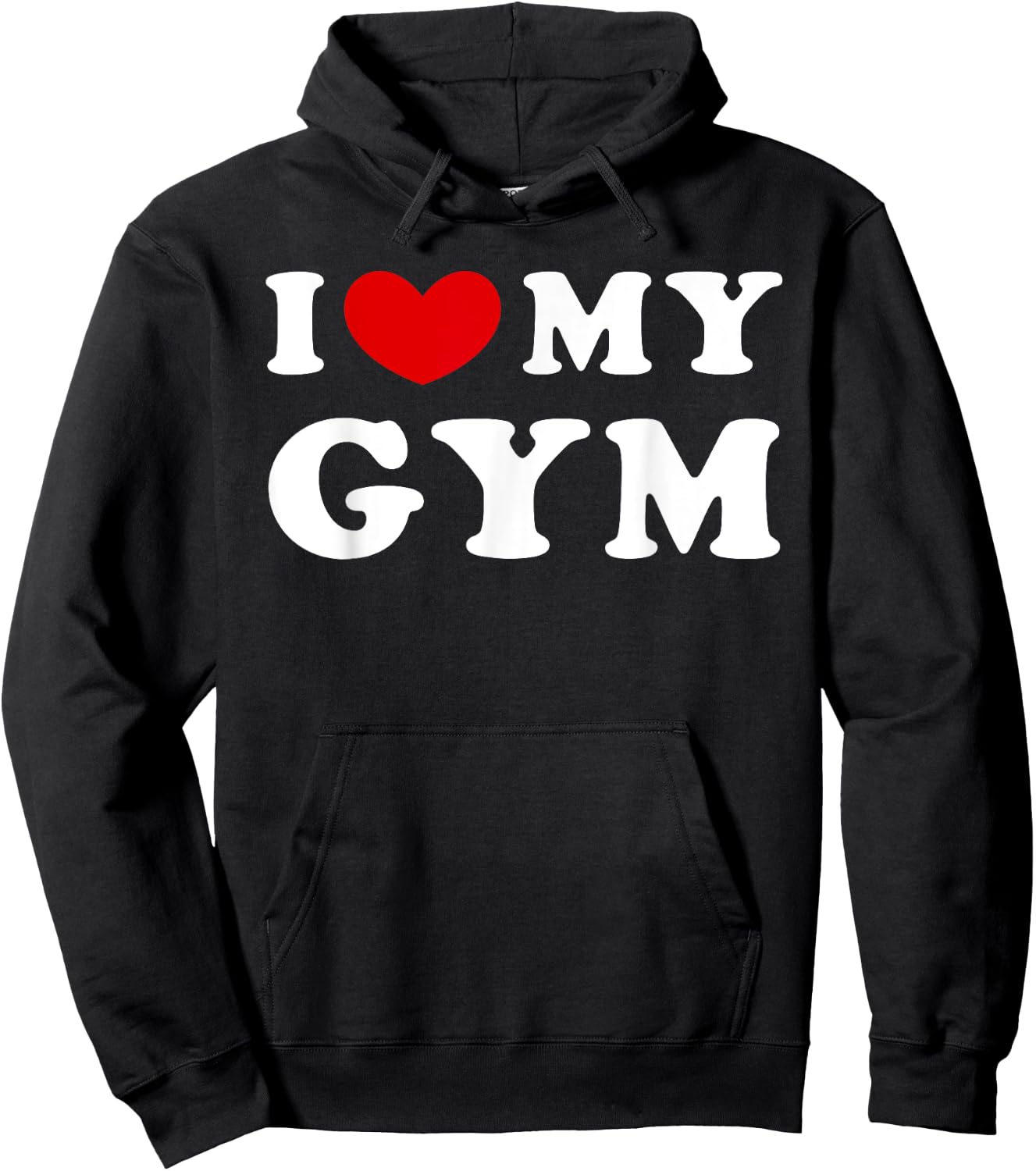 I Love My Gym, I Heart My Gym Hoodie - Hoodie | Black