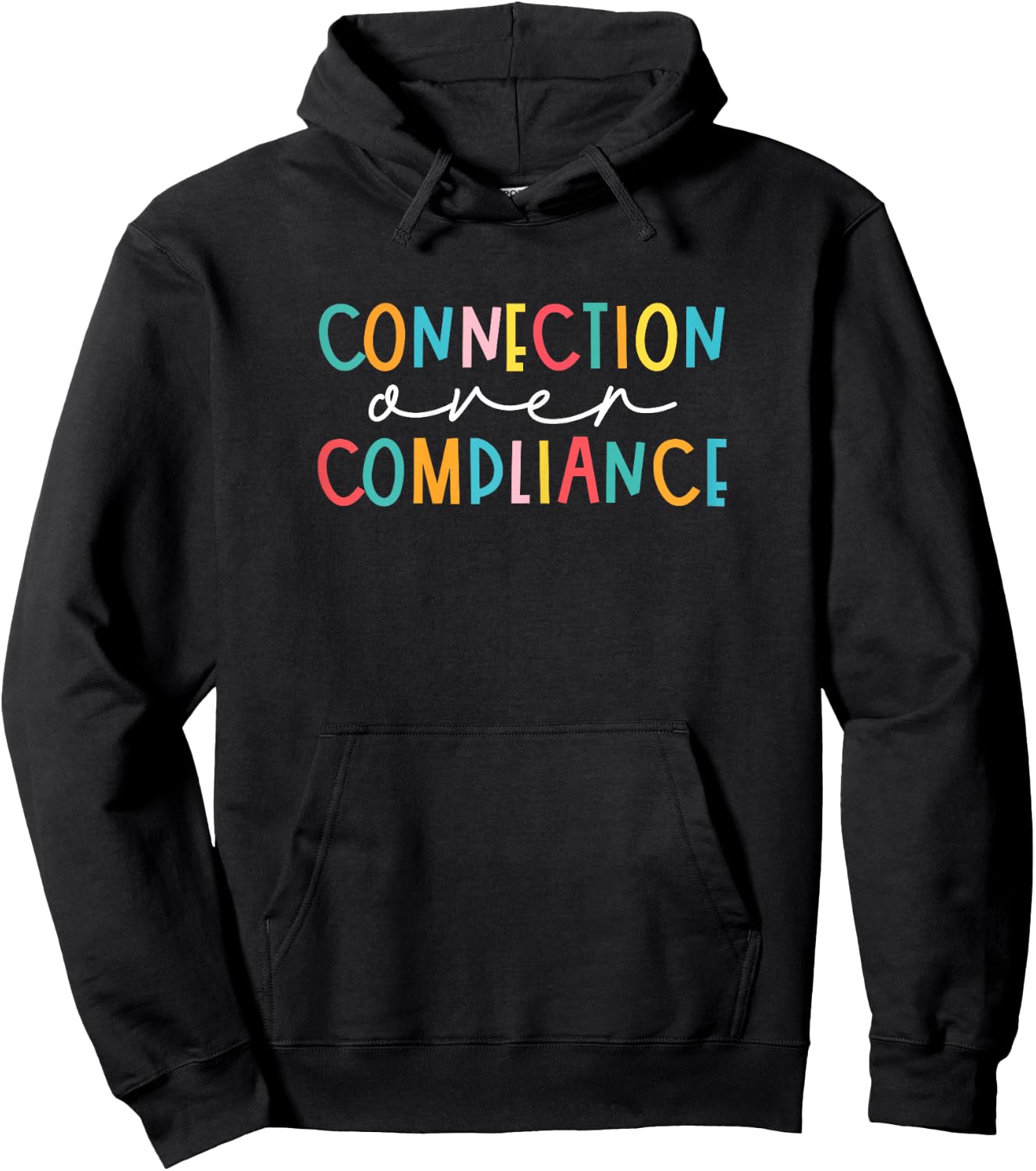 Mental Health Connection Over Compliance Autism Awareness Hoodie - Hoodie | Black