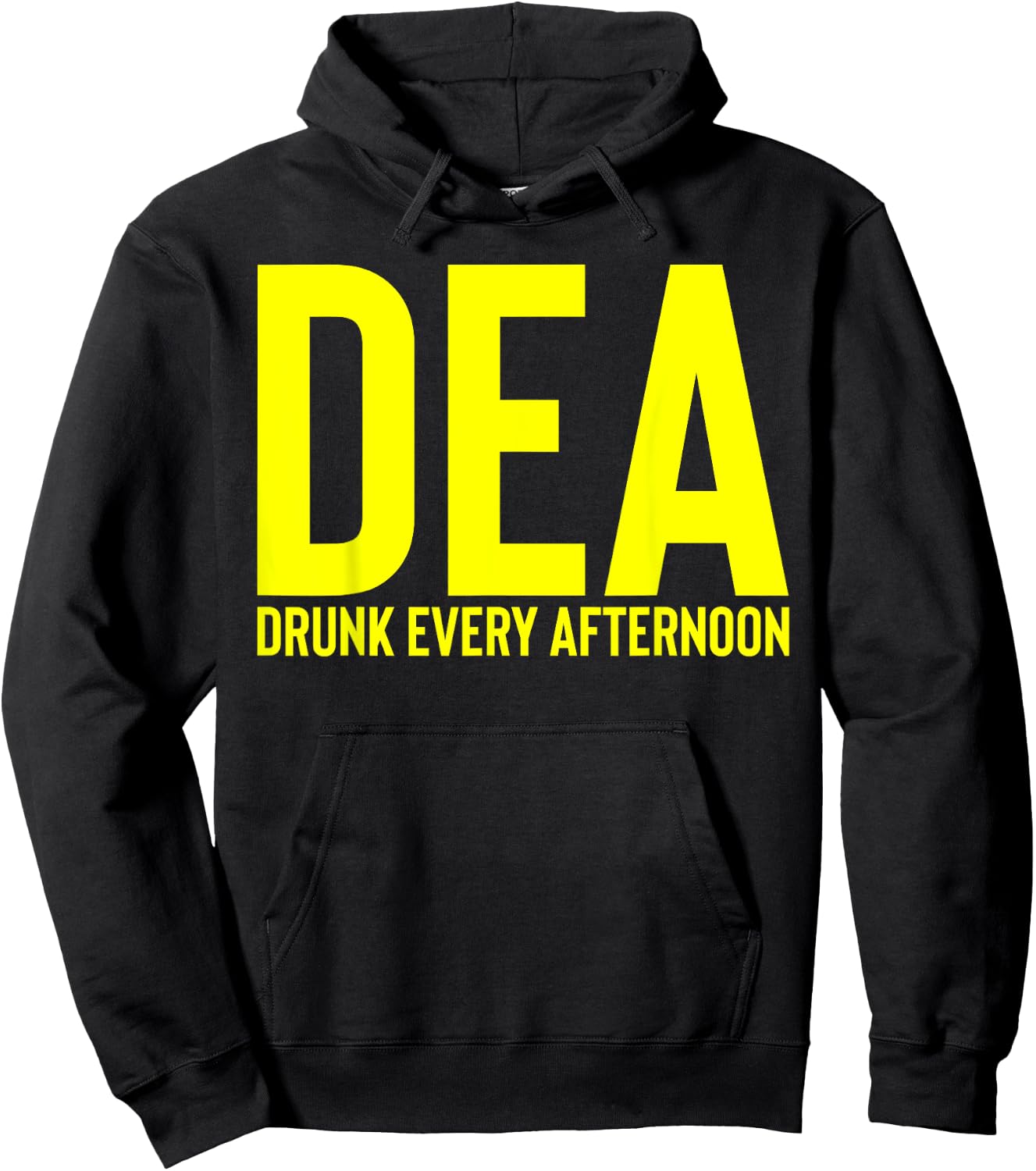DEA Drunk Every Afternoon Funny Drinking Alcohol Party Joke Hoodie - Hoodie | Black