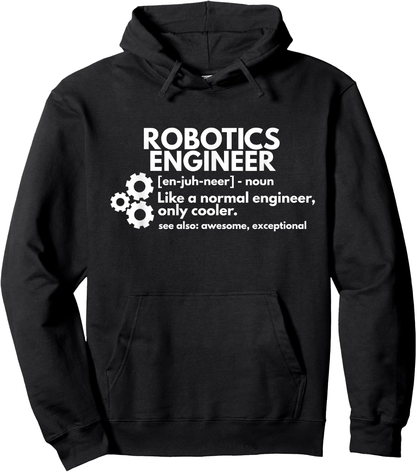 Funny Robotics Engineer Definition Engineering Hoodie - Hoodie | Black