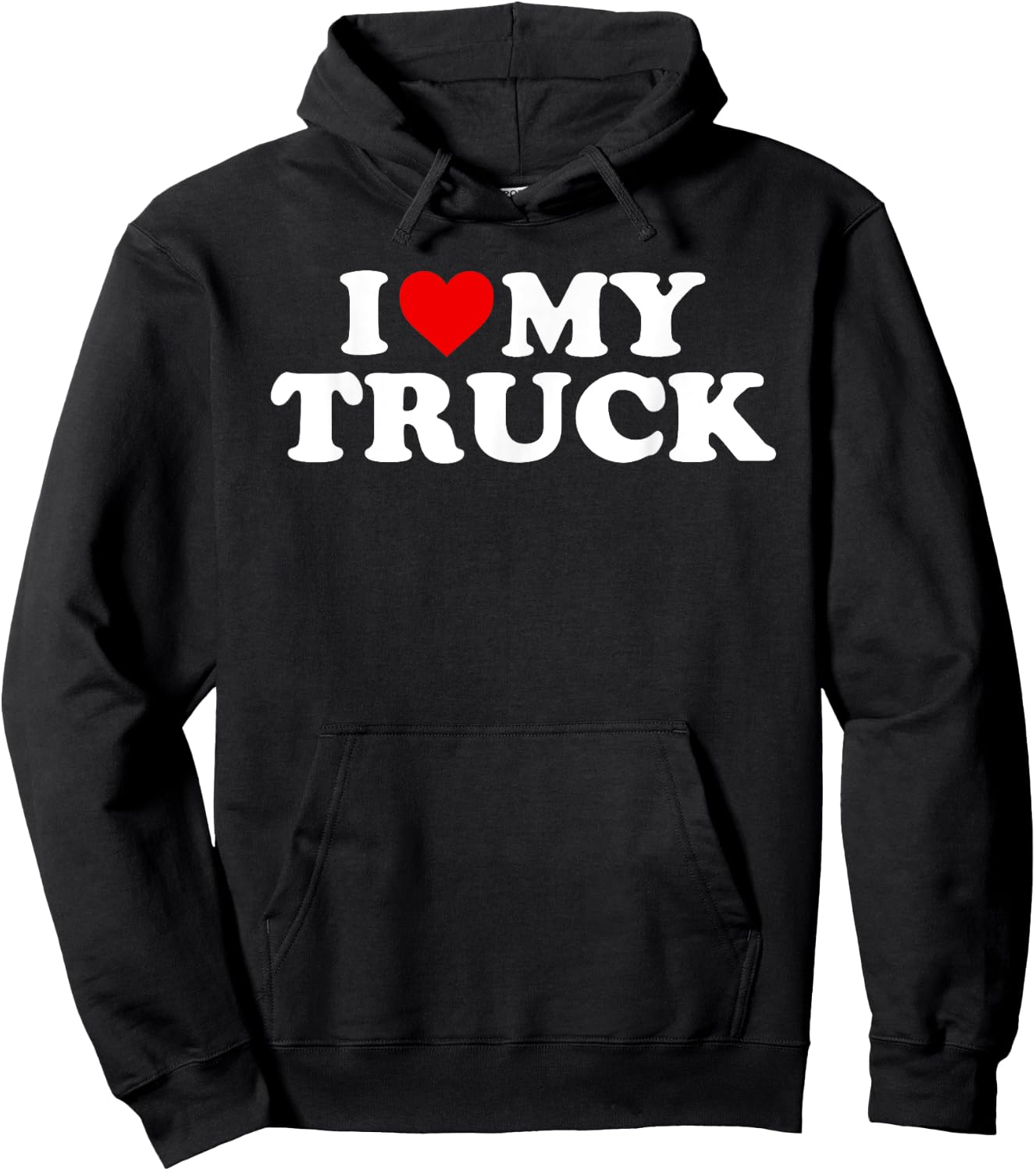 I Love My Truck With Heart Hoodie - Hoodie | Black