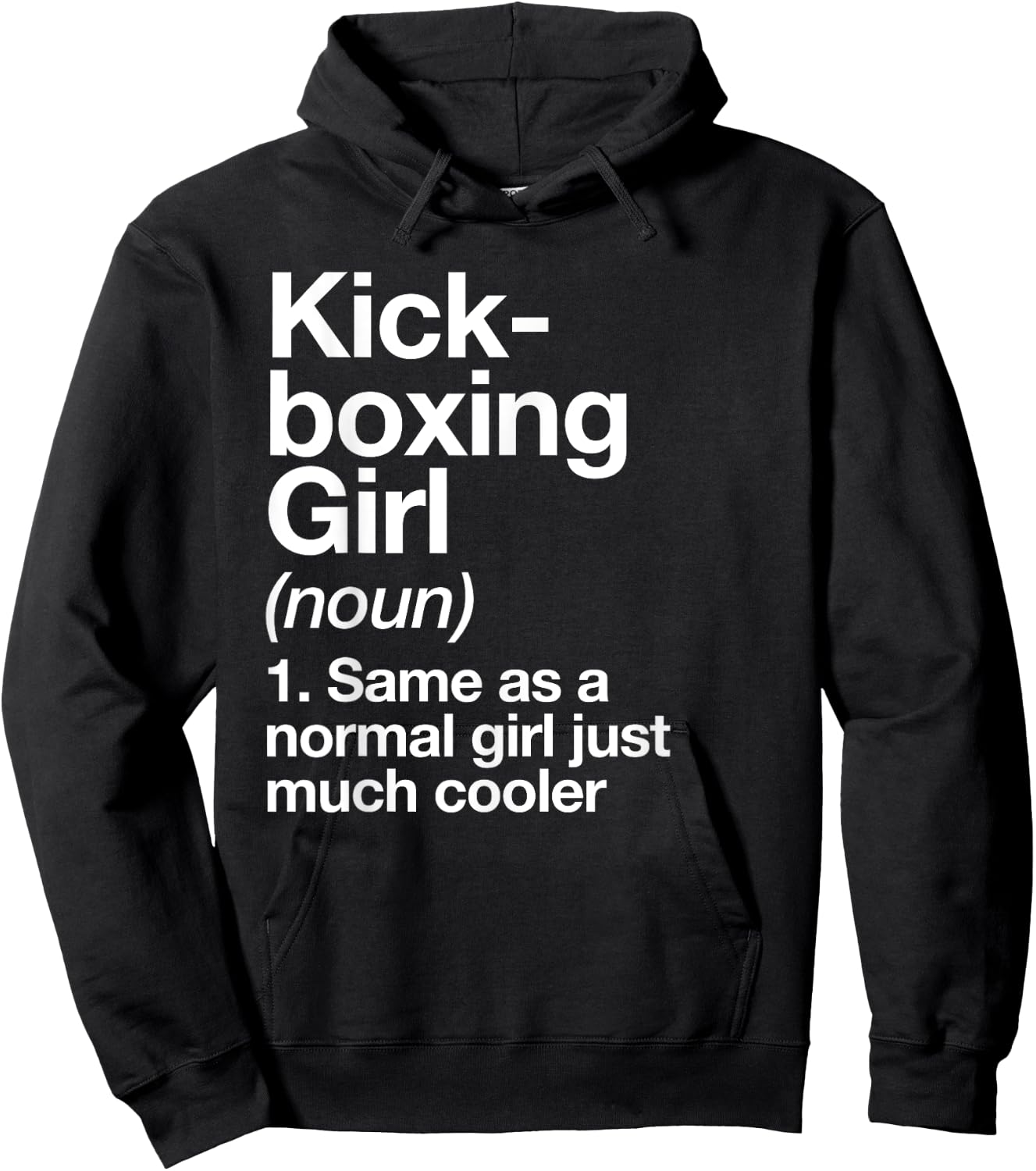 Kickboxing Girl Definition Funny Sports Martial Arts Hoodie - Hoodie | Black