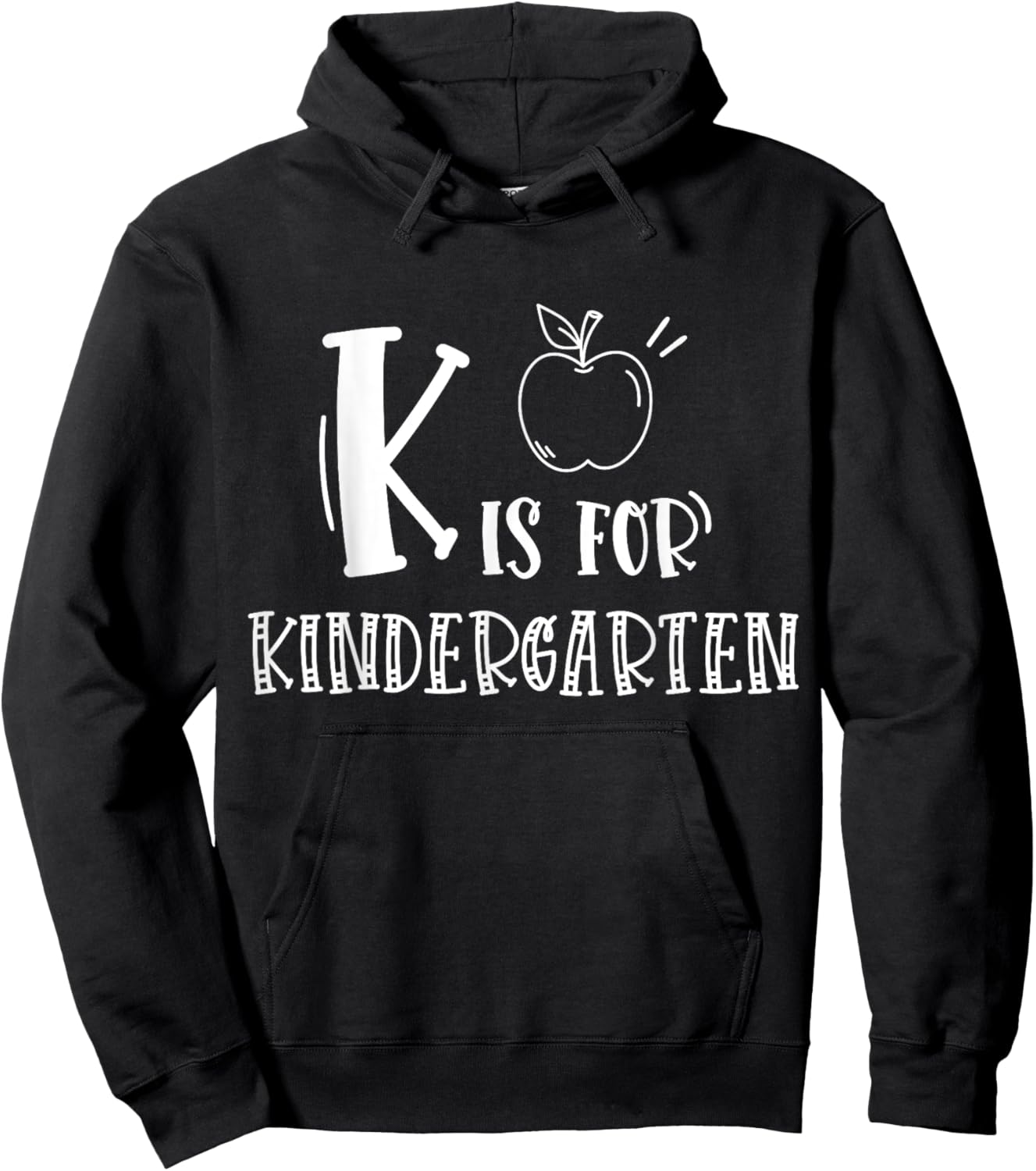 K is for Kindergarten Hoodie - Hoodie | Black