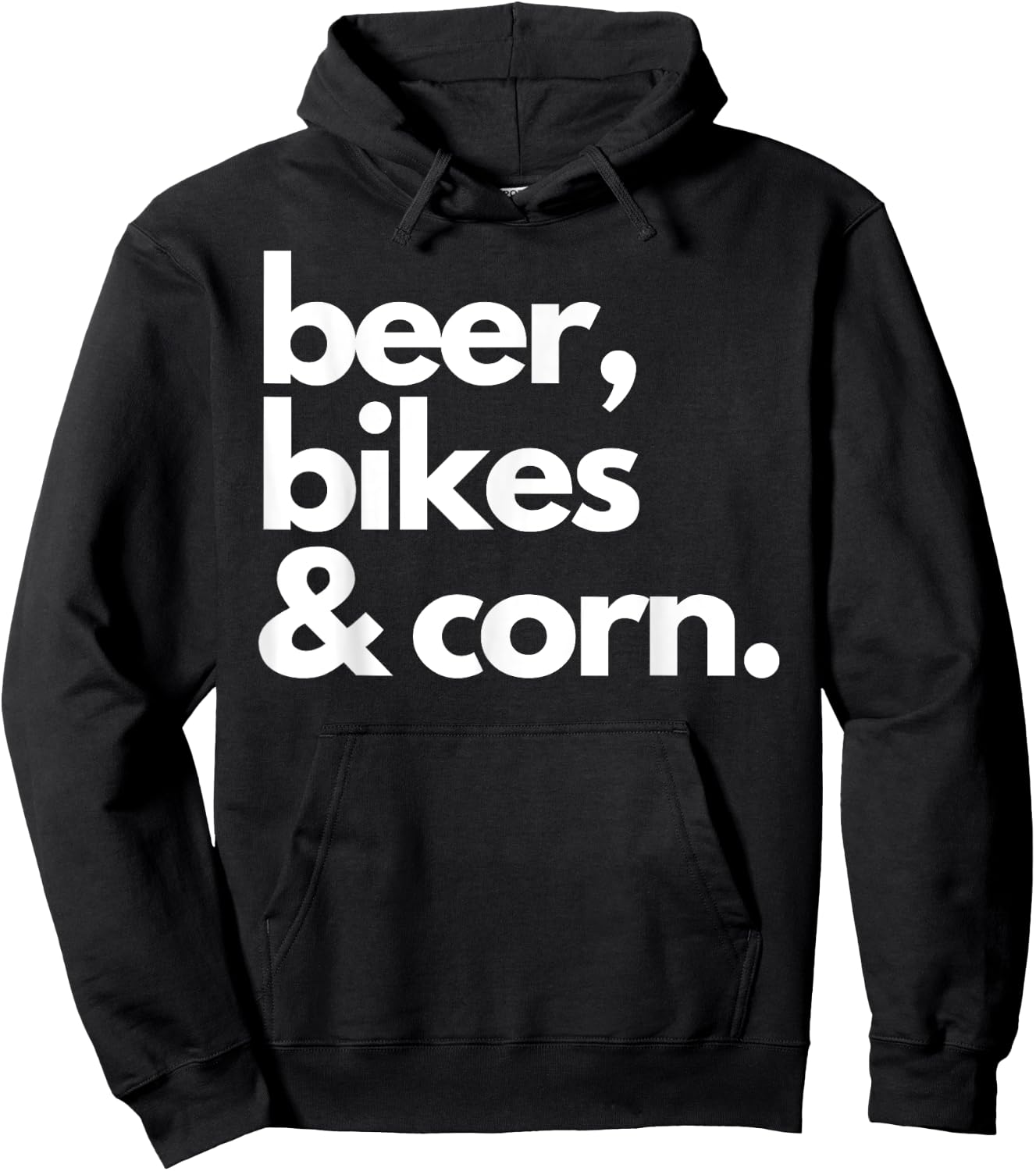 Beer, Bikes & Corn Funny Iowa Bicycle Love Biking Hoodie - Hoodie | Black