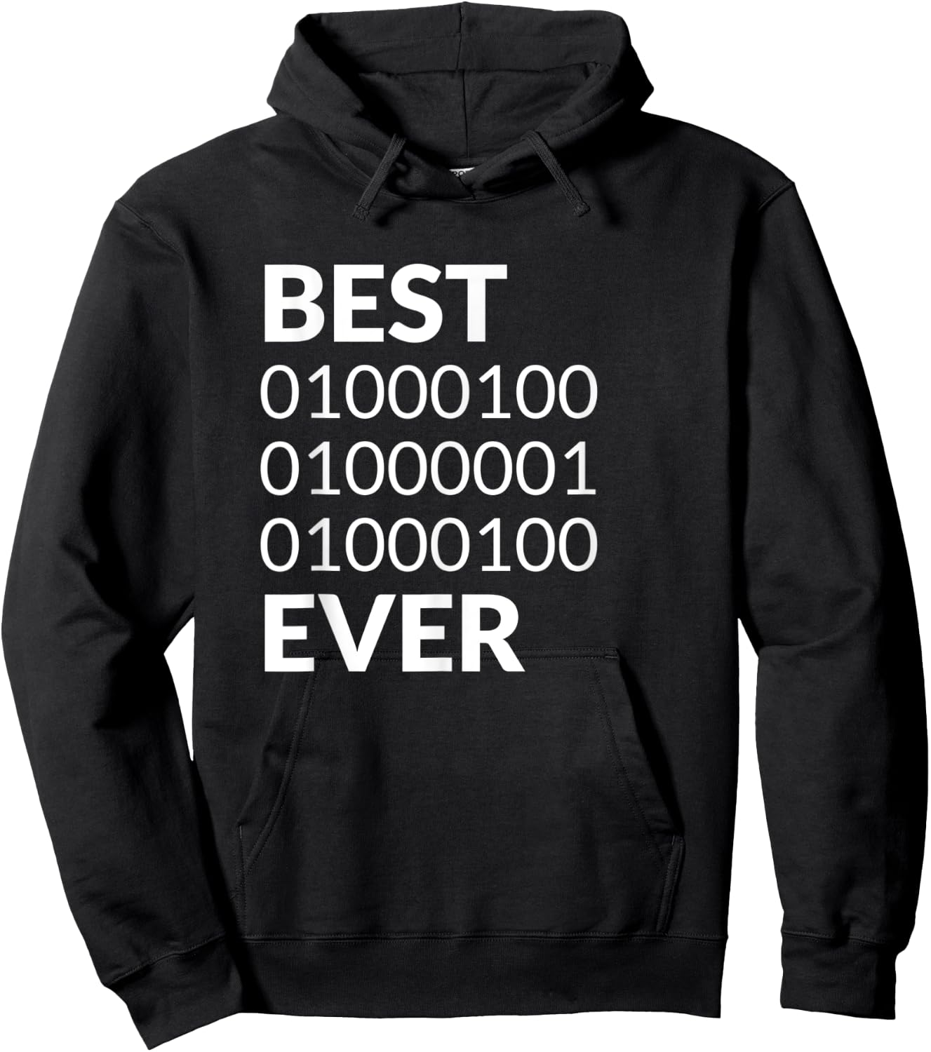Best Dad Ever Shirt Binary Code Father's Day Gift Hoodie - Hoodie | Black