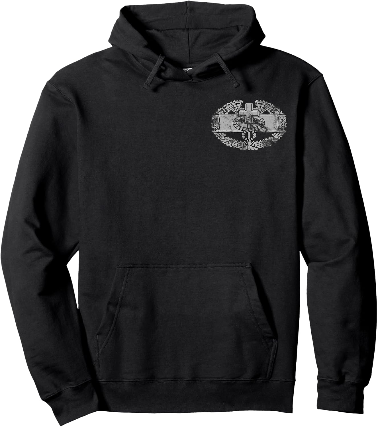 US Army Combat Medical Badge (CMB) - 68W Distressed Vintage Hoodie - Hoodie | Black