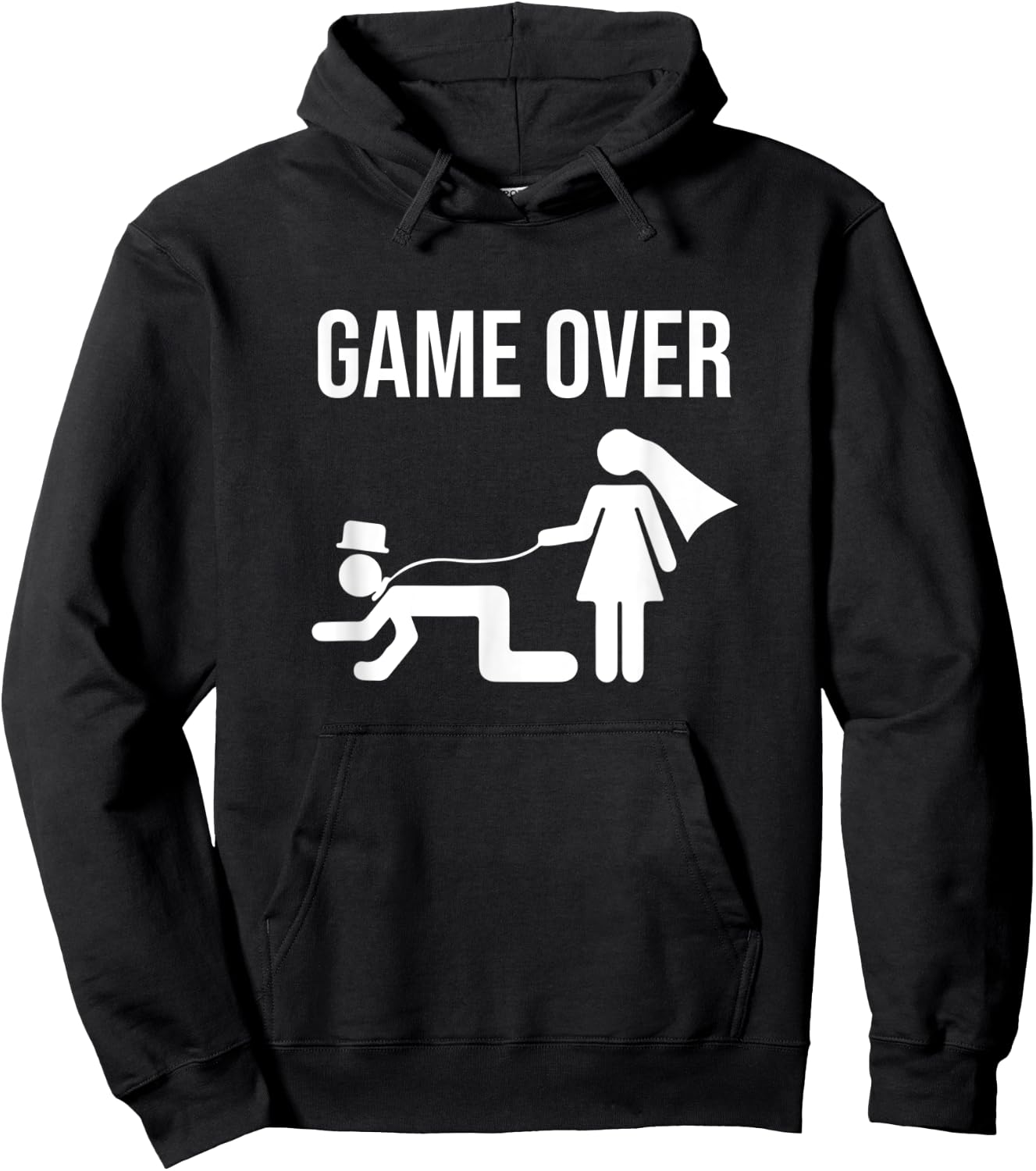 Funny Bride Groom Bachelor Bachelorette Wedding Groom Hoodie - Hoodie | Black