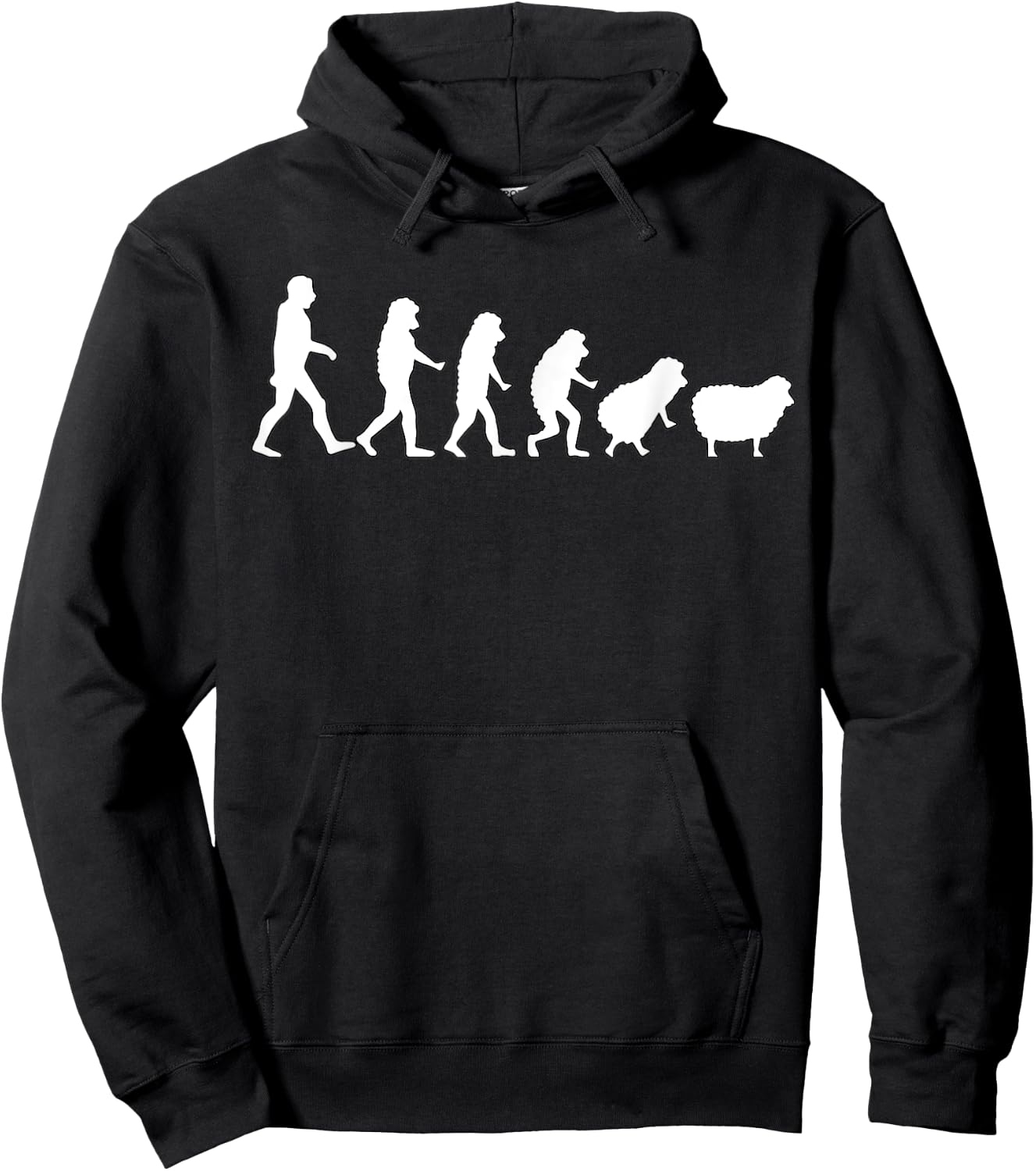 Sheeple Evolution Of human to sheep wake up sheeple Hoodie - Hoodie | Black