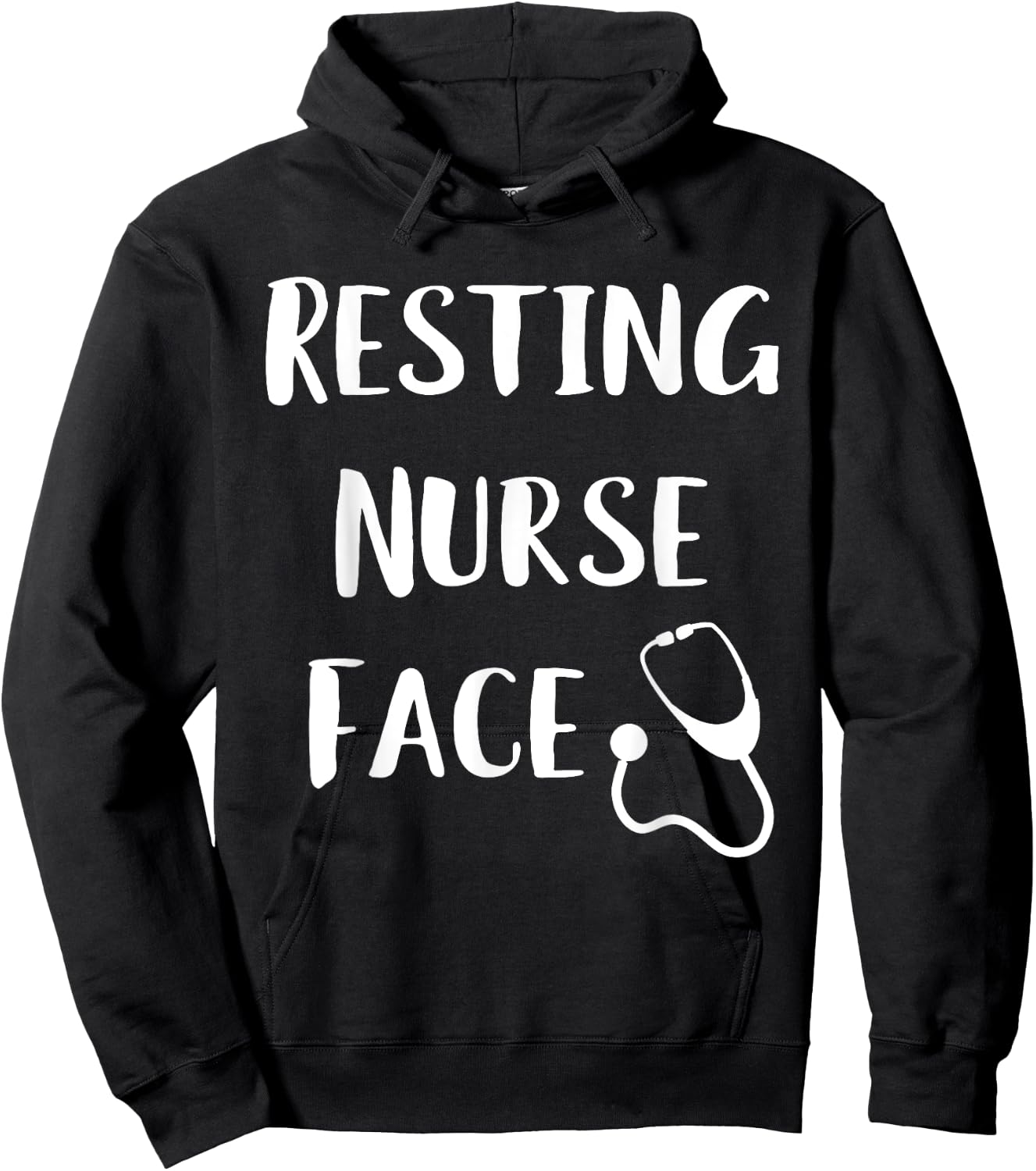 Resting Nurse Face Funny RN ER Gift Christmas Hoodie - Hoodie | Black