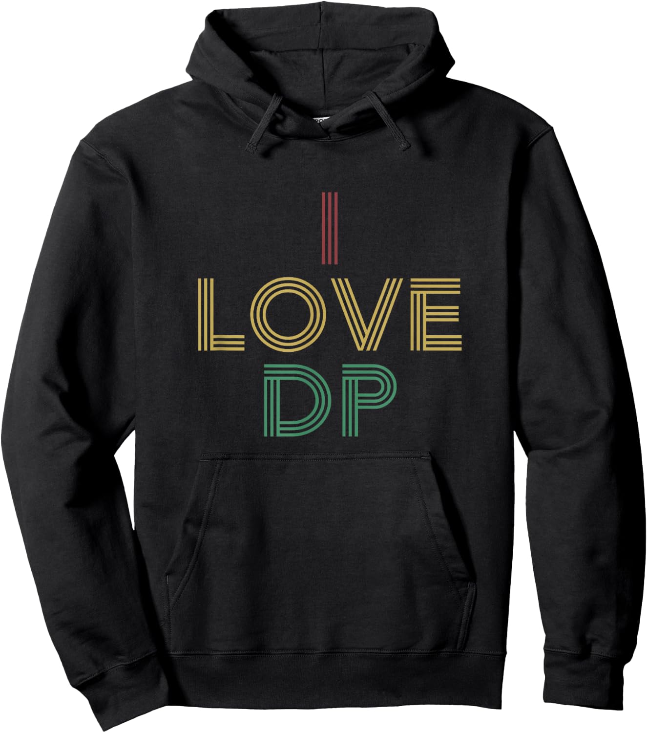 I Love DP Shirt Distressed Vintage Retro 70s Hoodie - Hoodie | Black