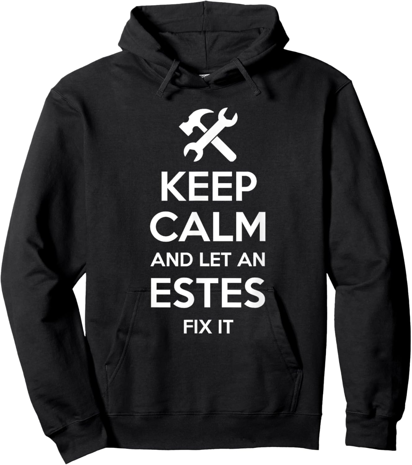 ESTES Funny Surname Birthday Family Tree Reunion Gift Hoodie - Hoodie | Black