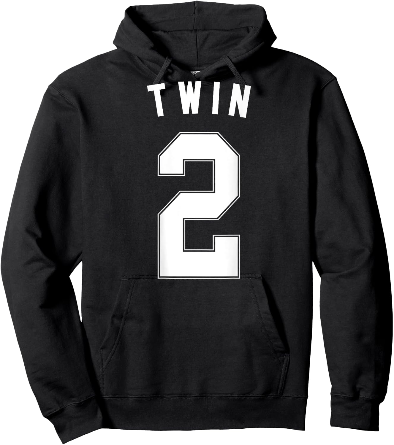 TWIN 2 shirt funny matching adult kid jersey identical twin Hoodie - Hoodie | Black