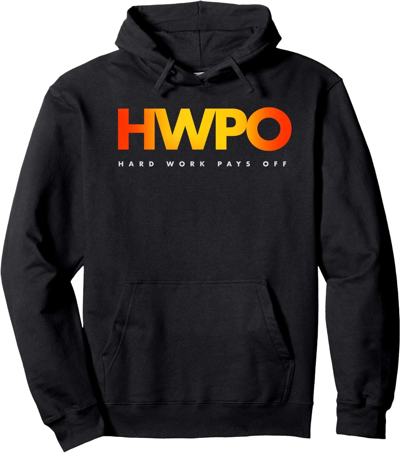 HWPO Hard Work Pays Off pastel motivational Hoodie - Hoodie | Black