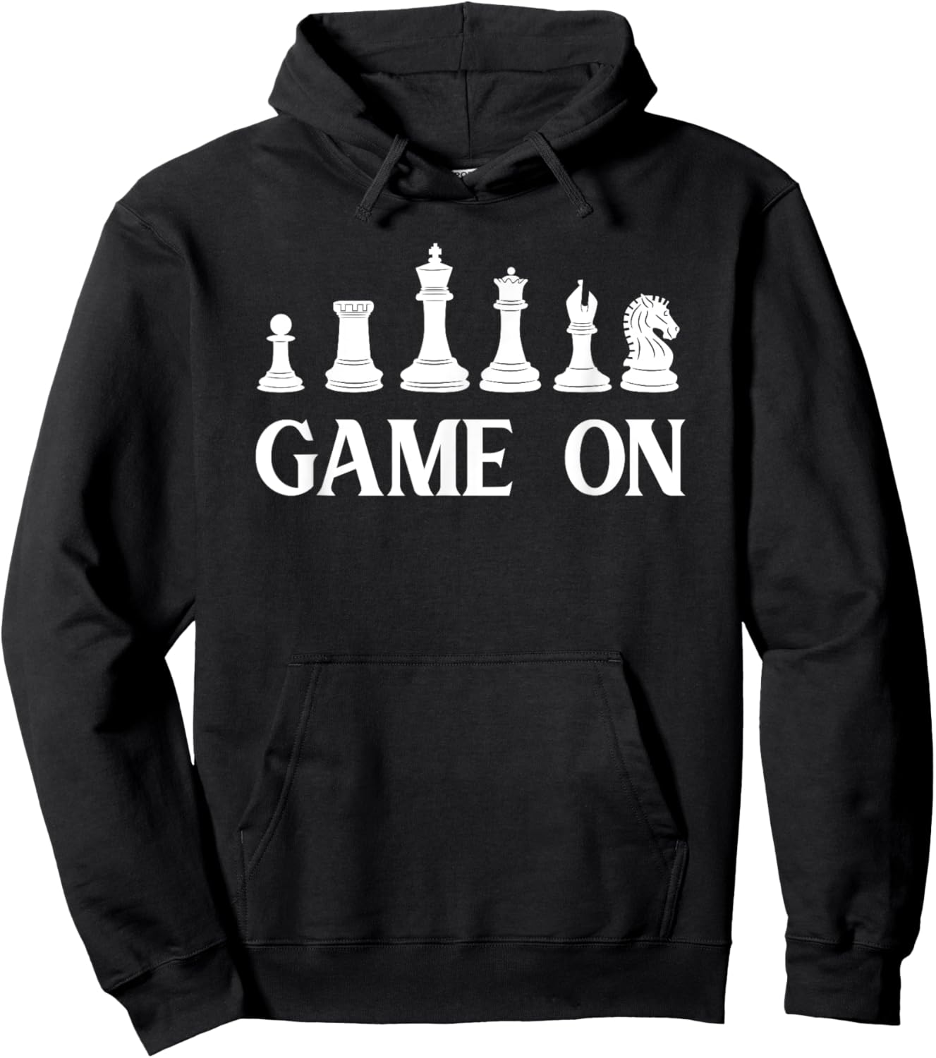 Game On Chess Pieces Funny Board Game Themed Gift Men Kids Hoodie - Hoodie | Black