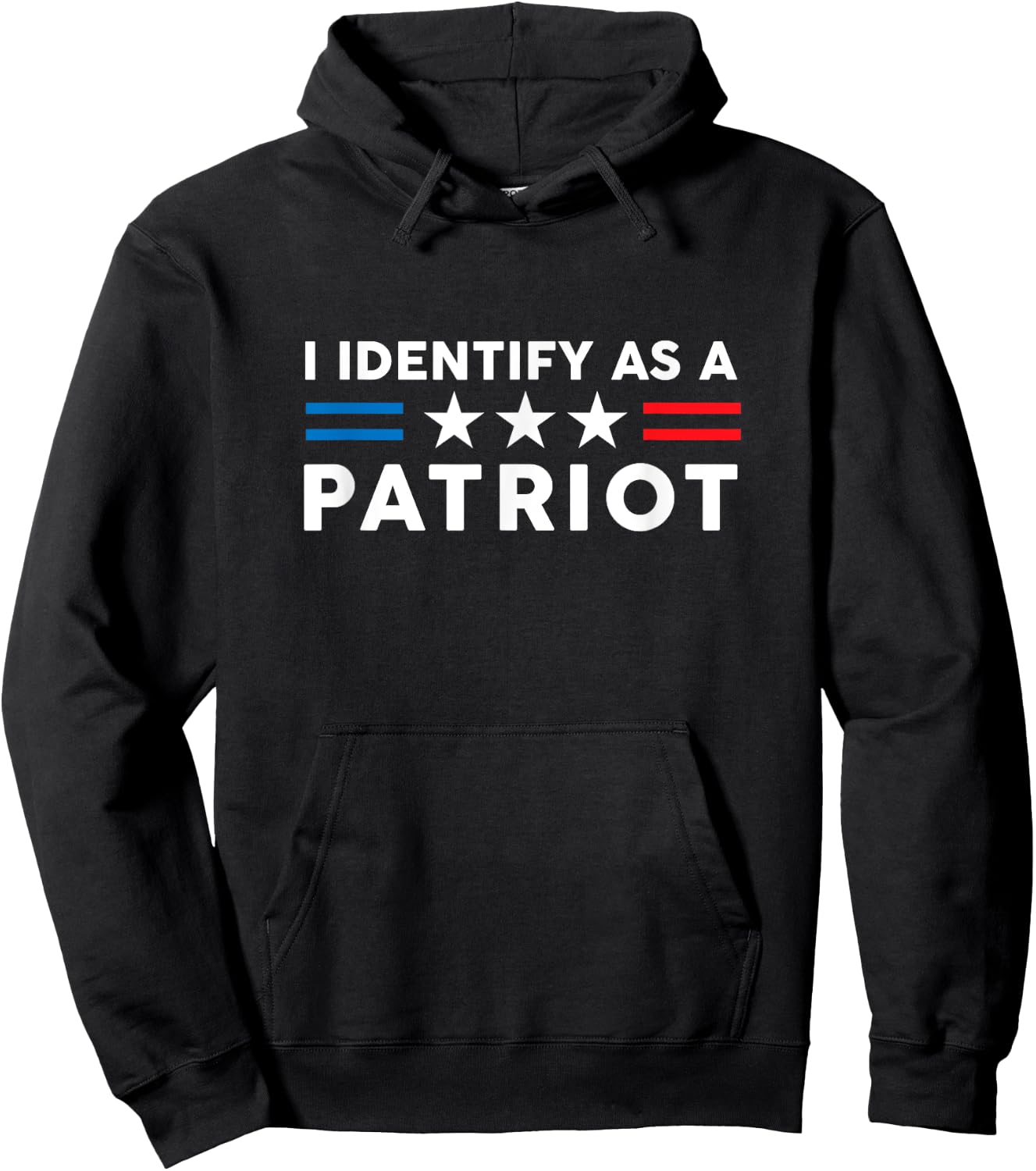 American Flag Patriots I Identify as a Patriot Hoodie - Hoodie | Black