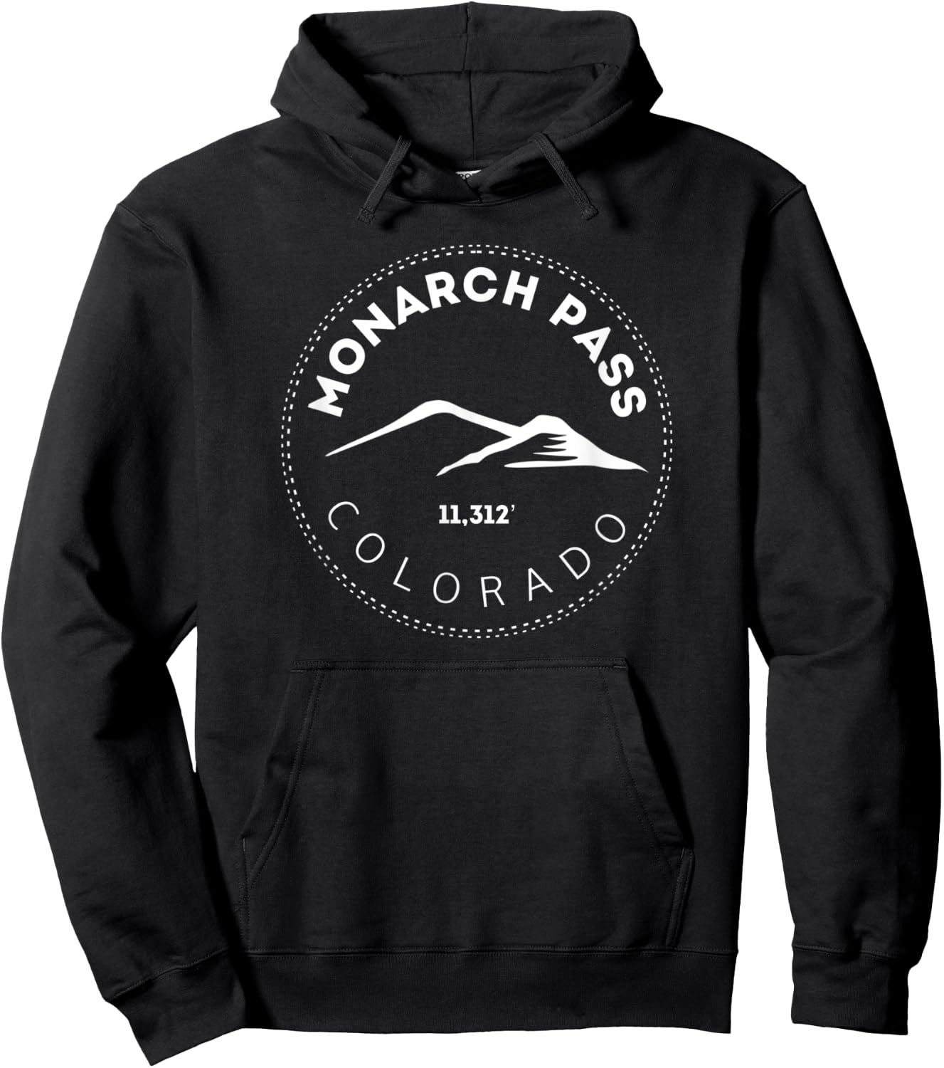 Monarch Pass Colorado - Elevated Mountain Pass Hoodie - Hoodie | Black