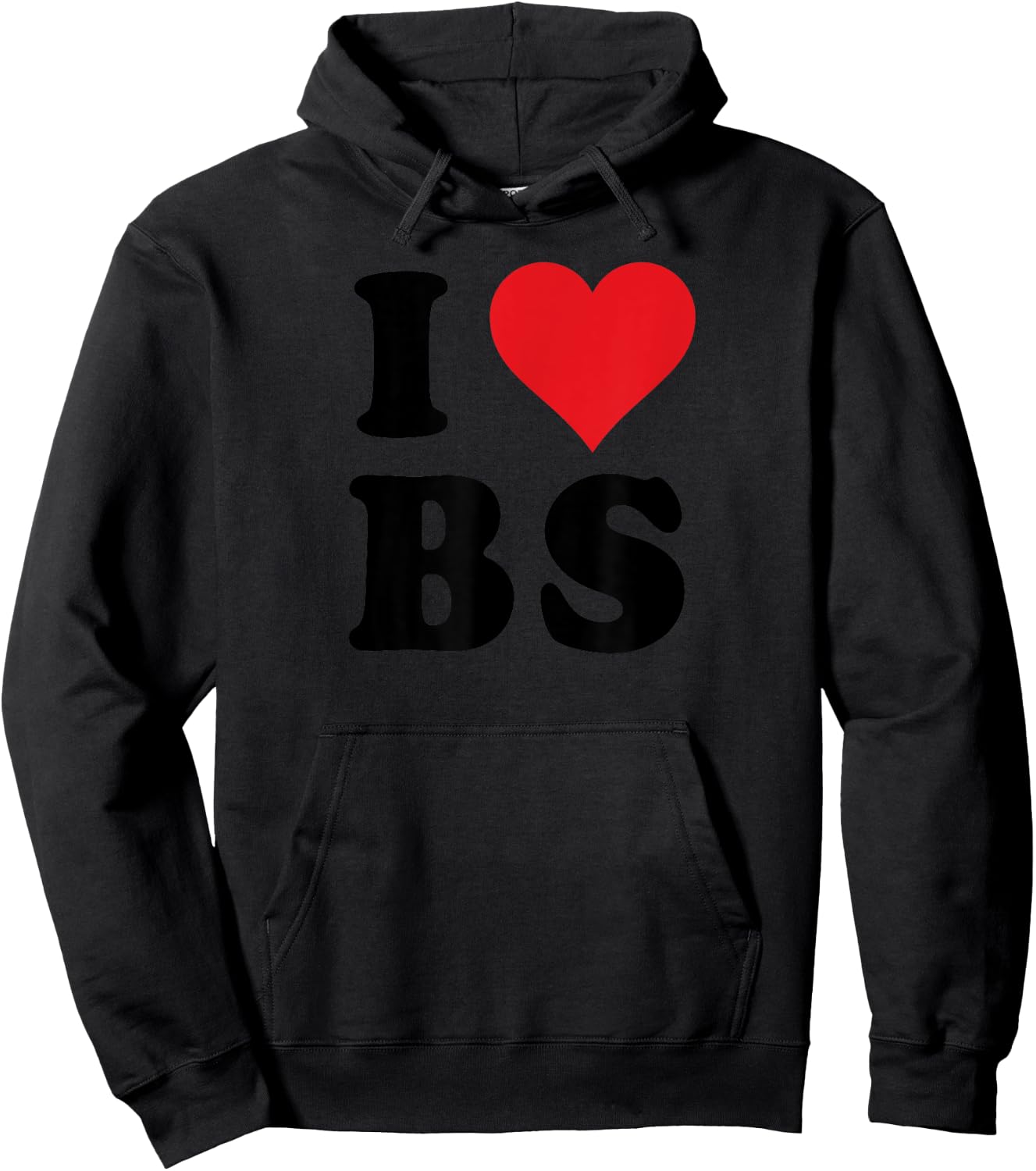 I Heart BS Initials I Love B.S. First And Last Name B S Hoodie - Hoodie | Black